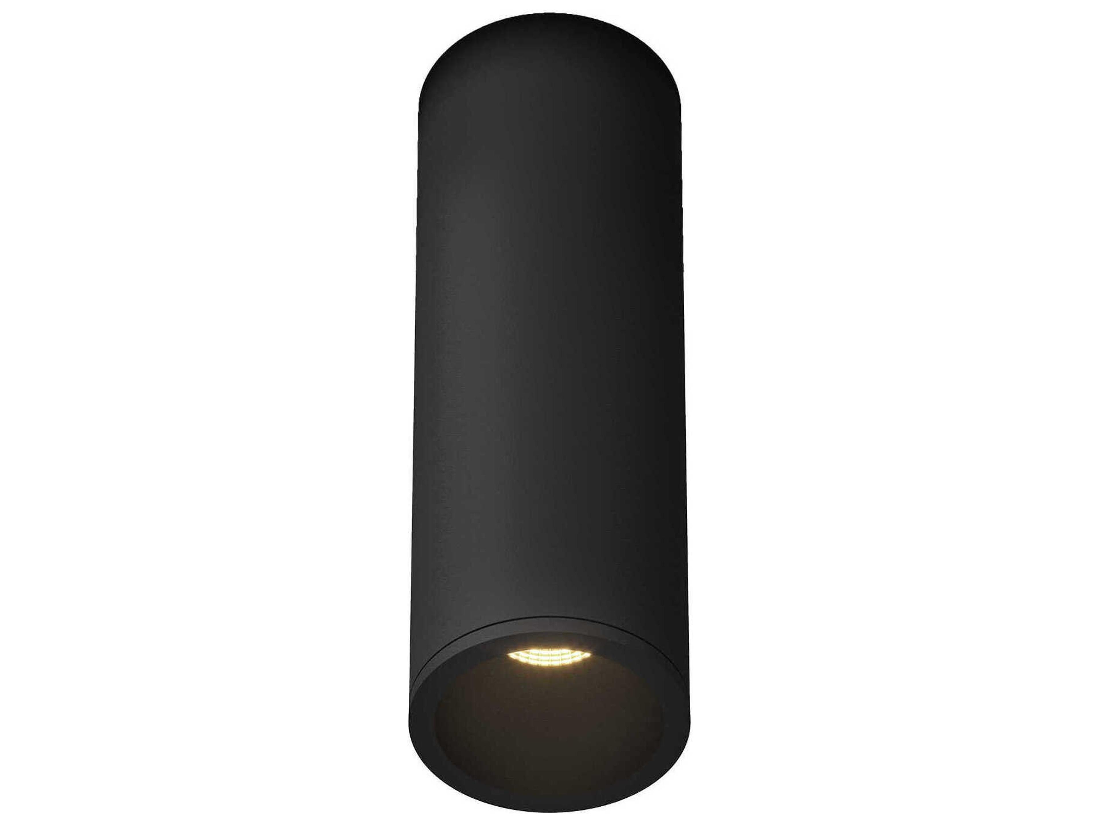 Lorna Black Cylinder Flush Mount