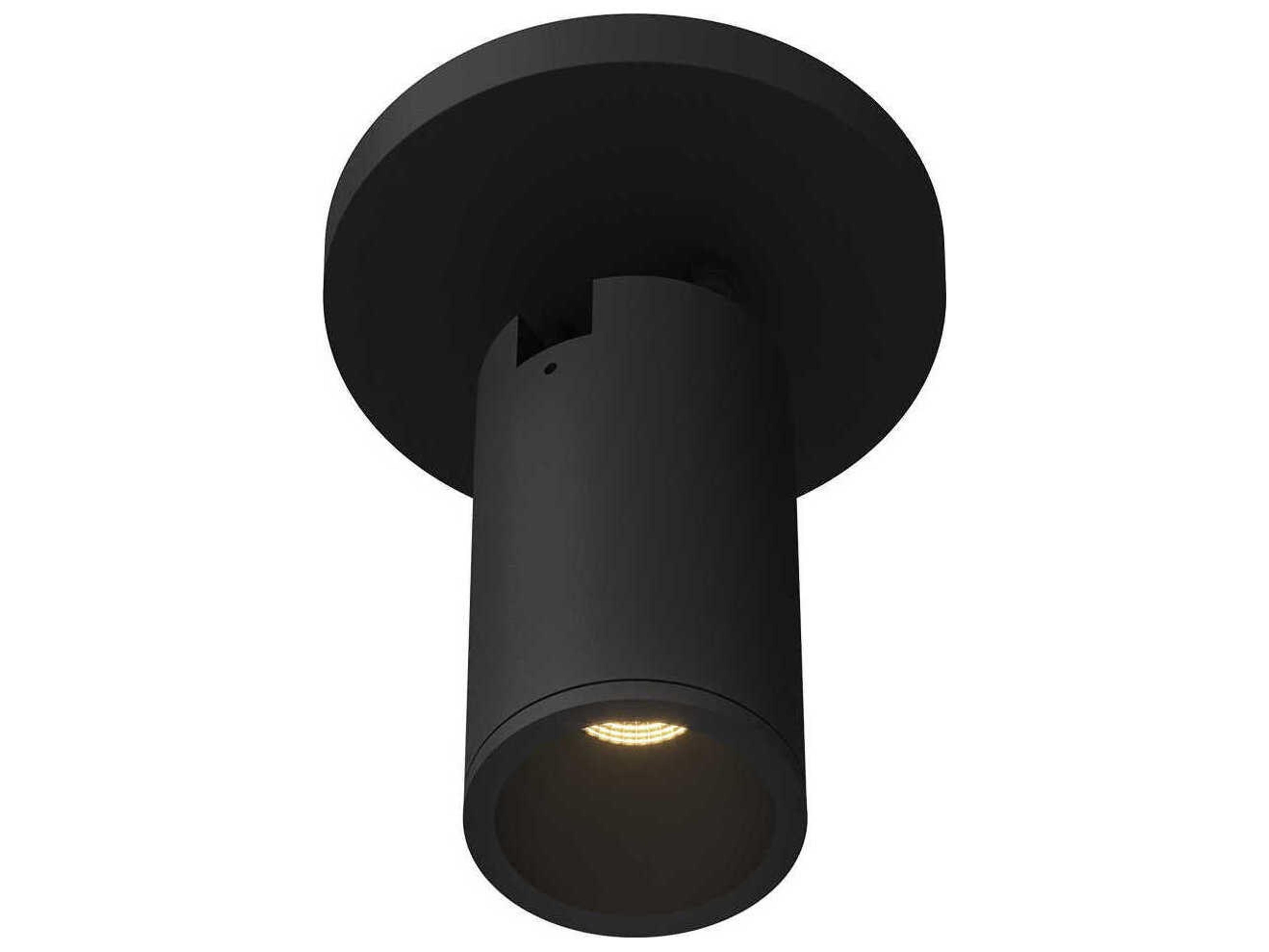 Lorna Black Cylinder Flush Mount