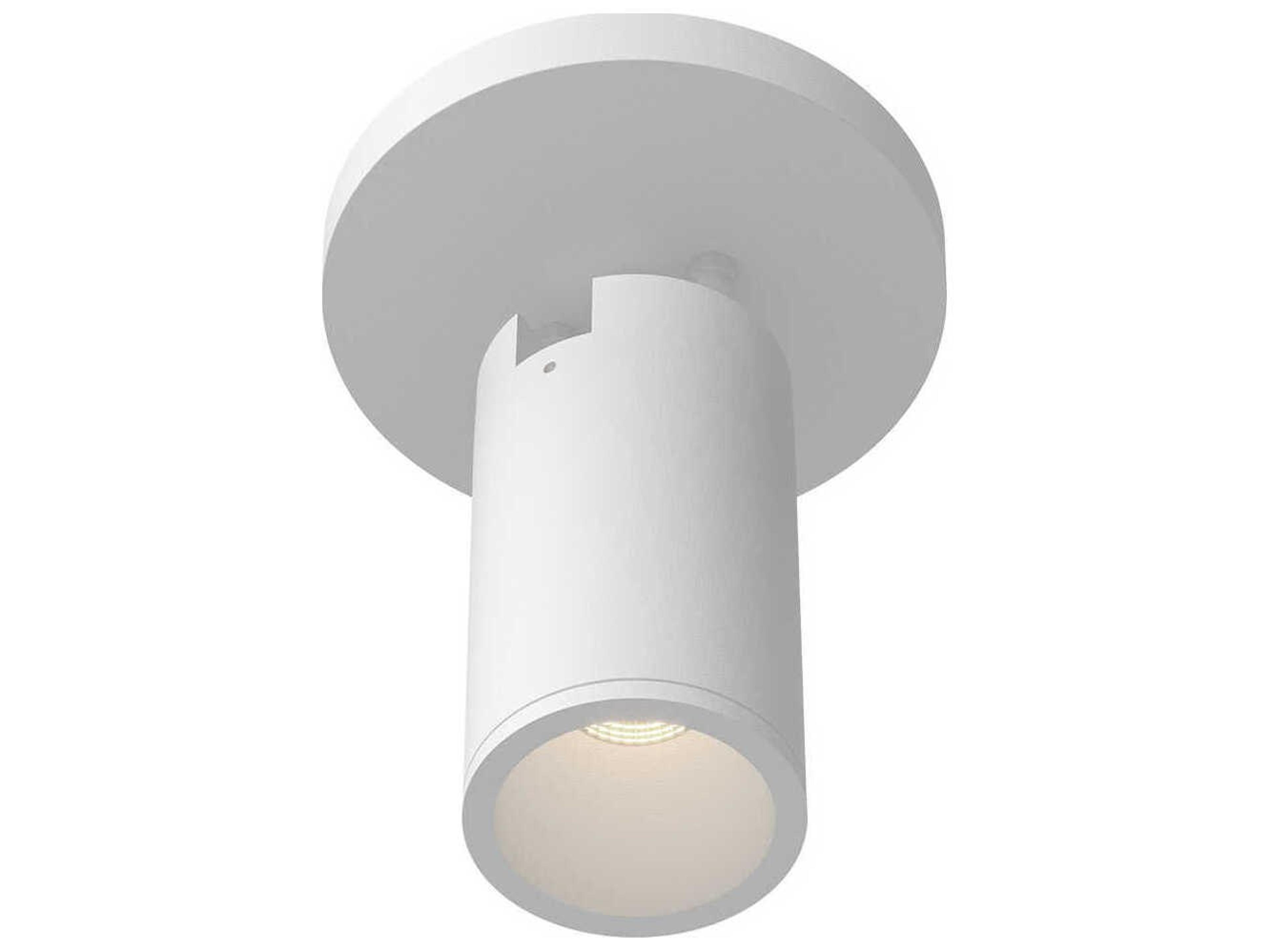 Lorna White Cylinder Flush Mount