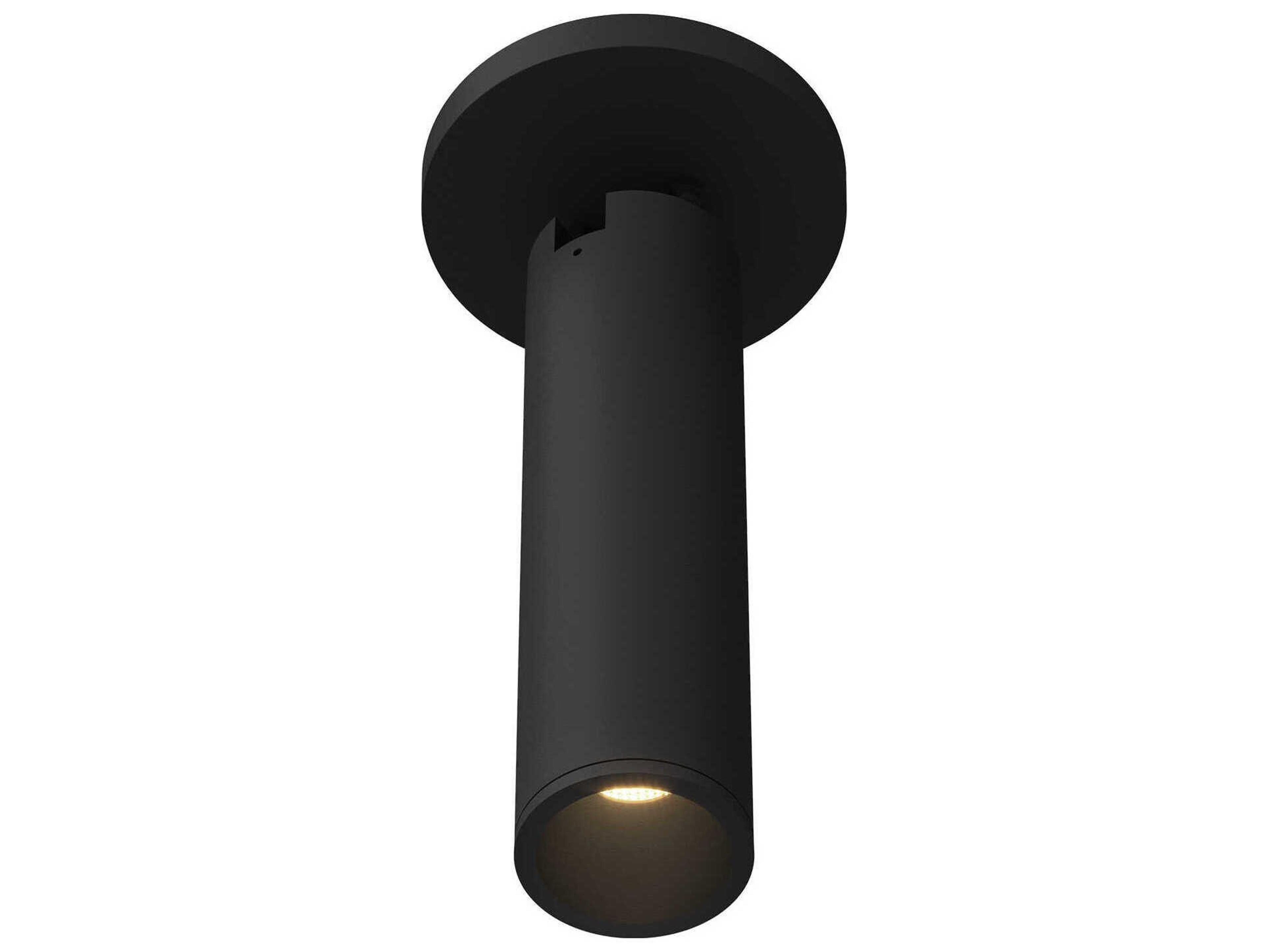 Lorna Black Cylinder Flush Mount