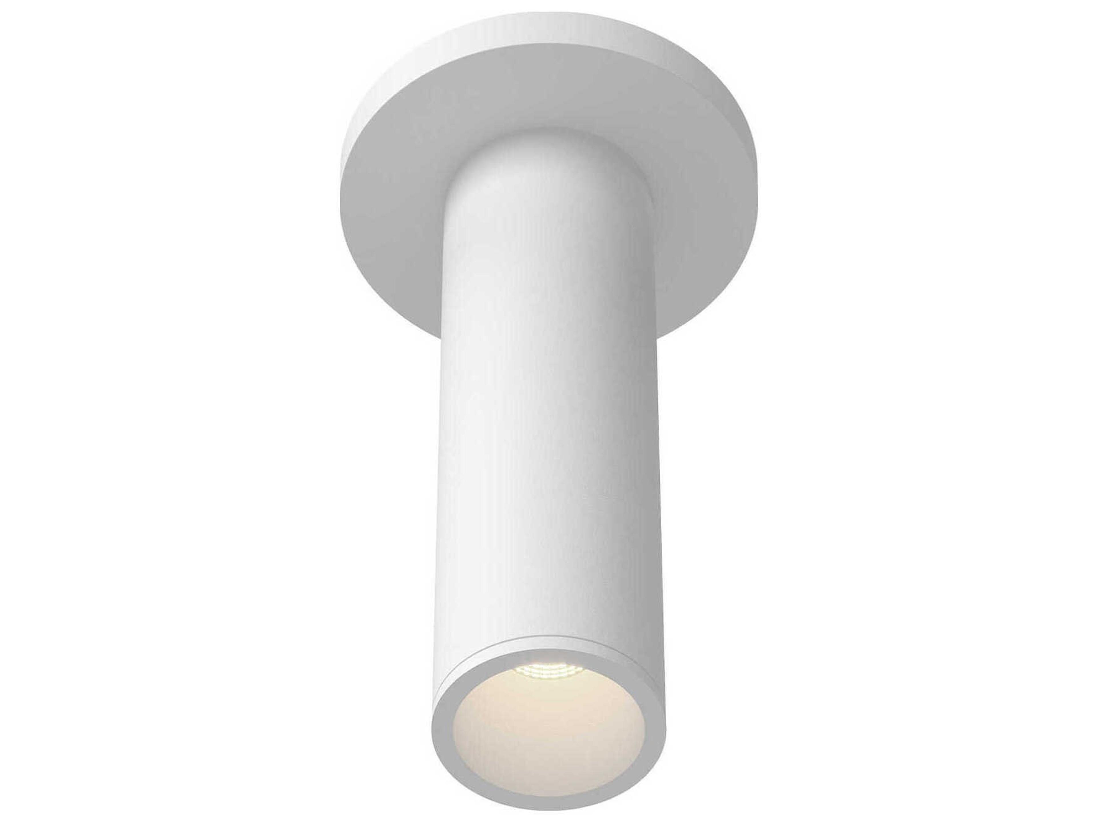 Lorna White Cylinder Flush Mount