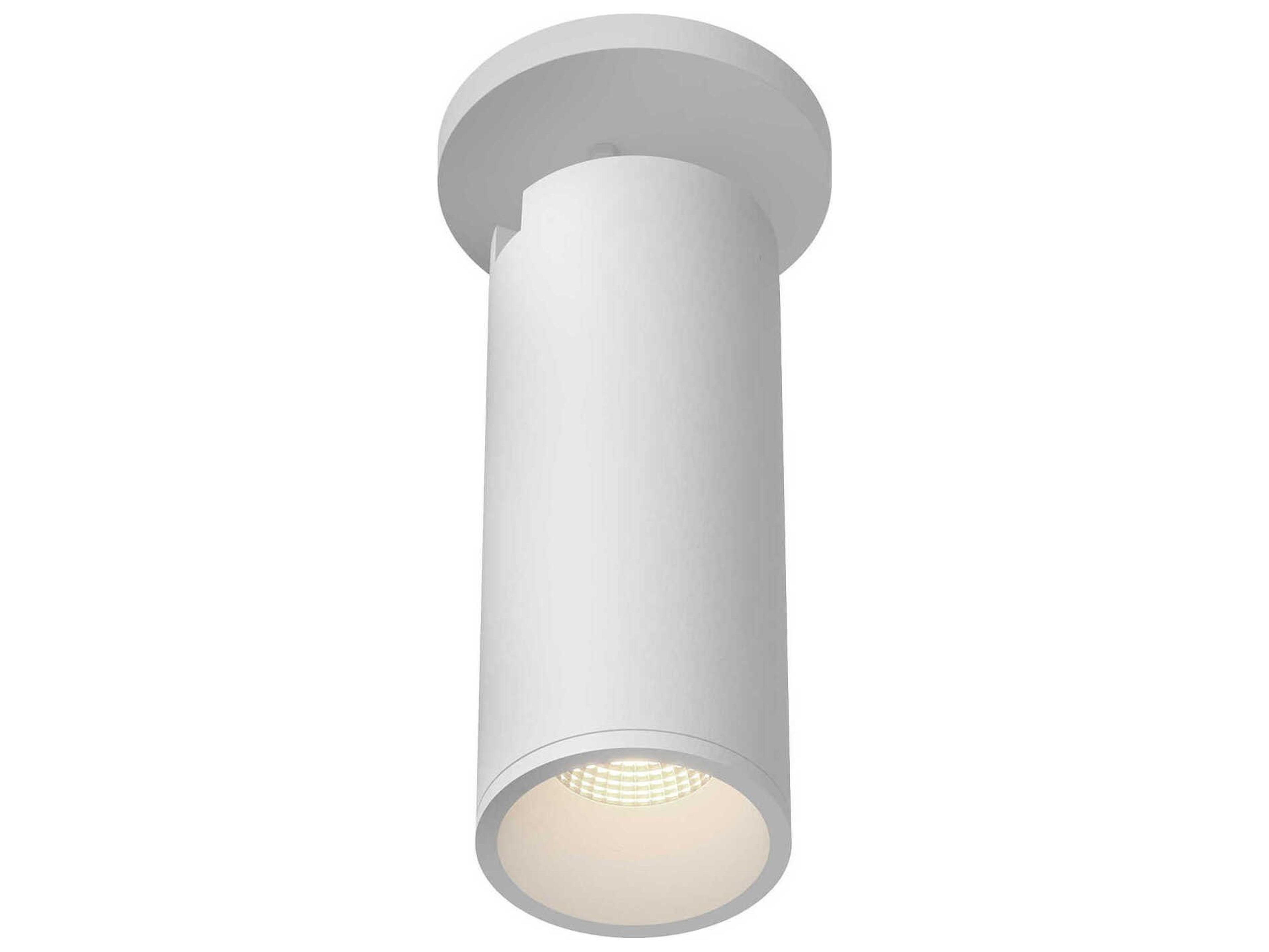 Lorna White Cylinder Flush Mount