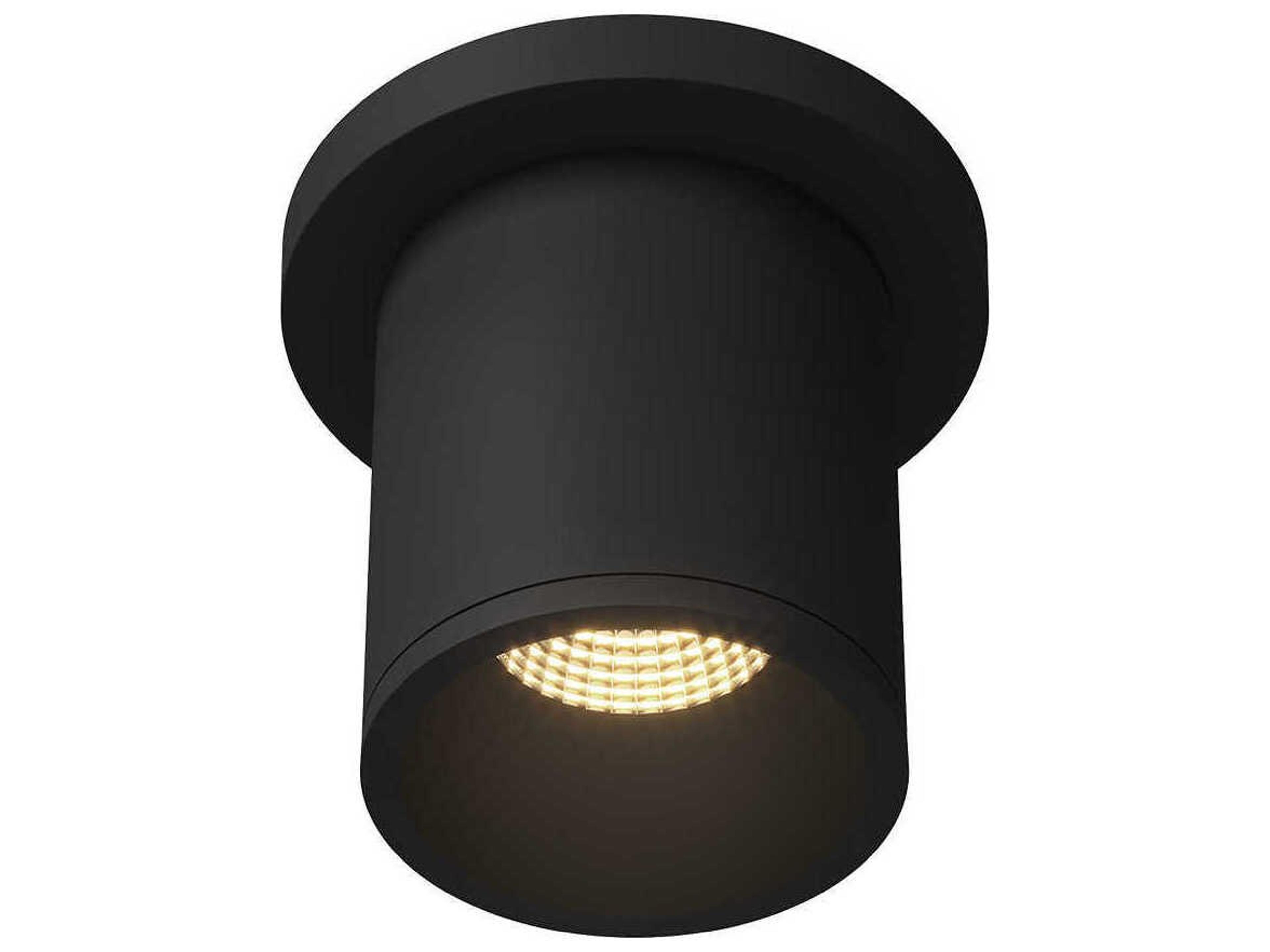 Lorna Black Cylinder Flush Mount