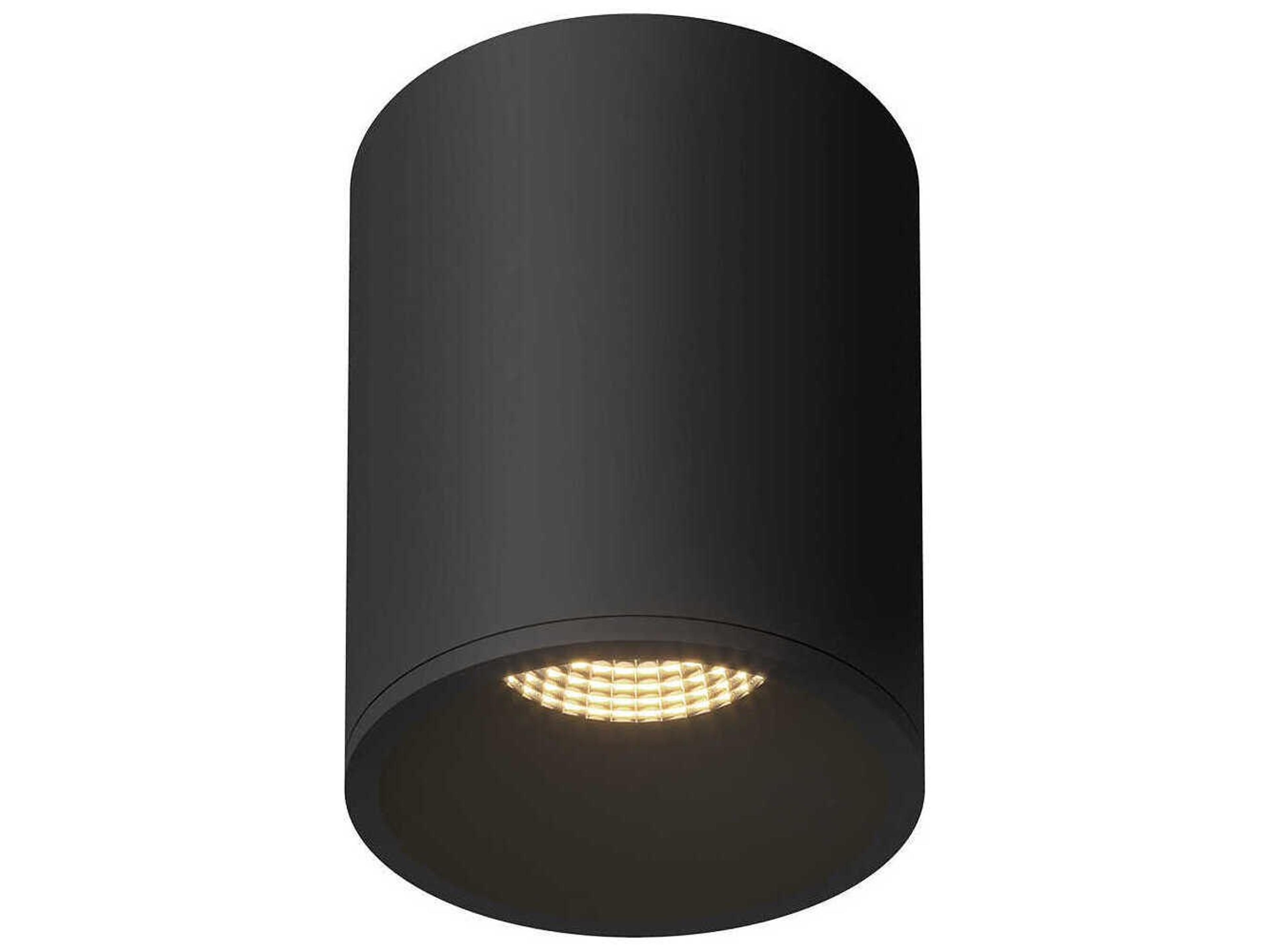 Lorna Black Cylinder Flush Mount