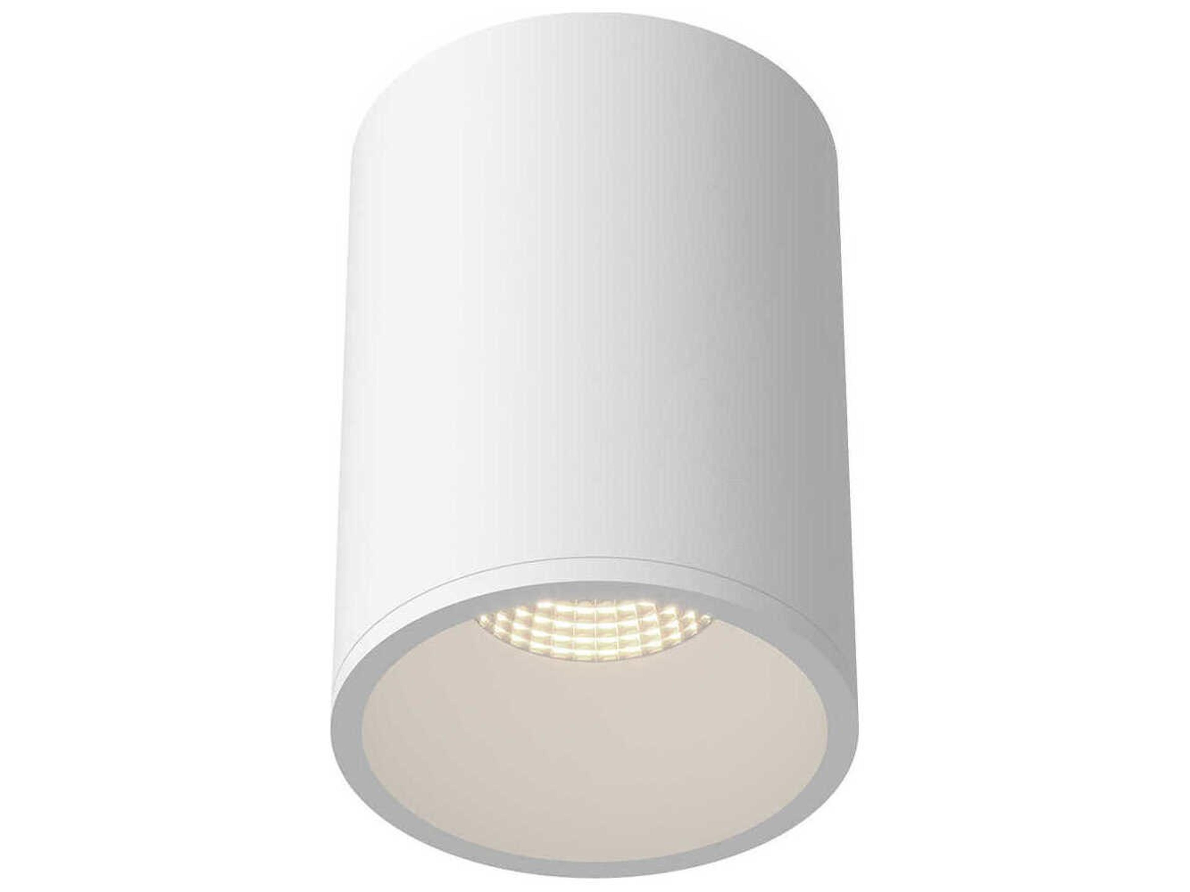 Lorna White Cylinder Flush Mount
