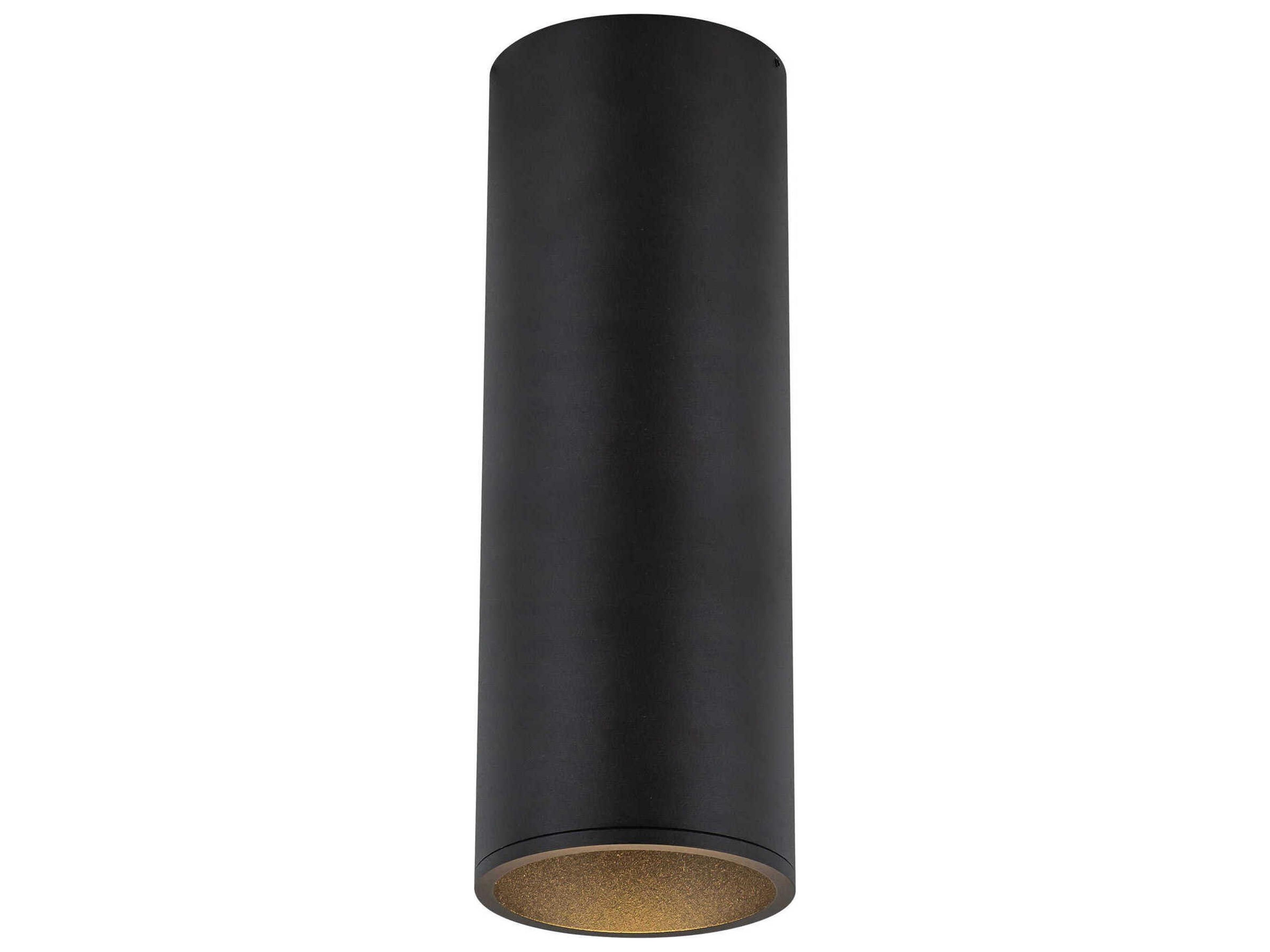 Kuzco Lighting Lorna Black Cylinder Flush Mount