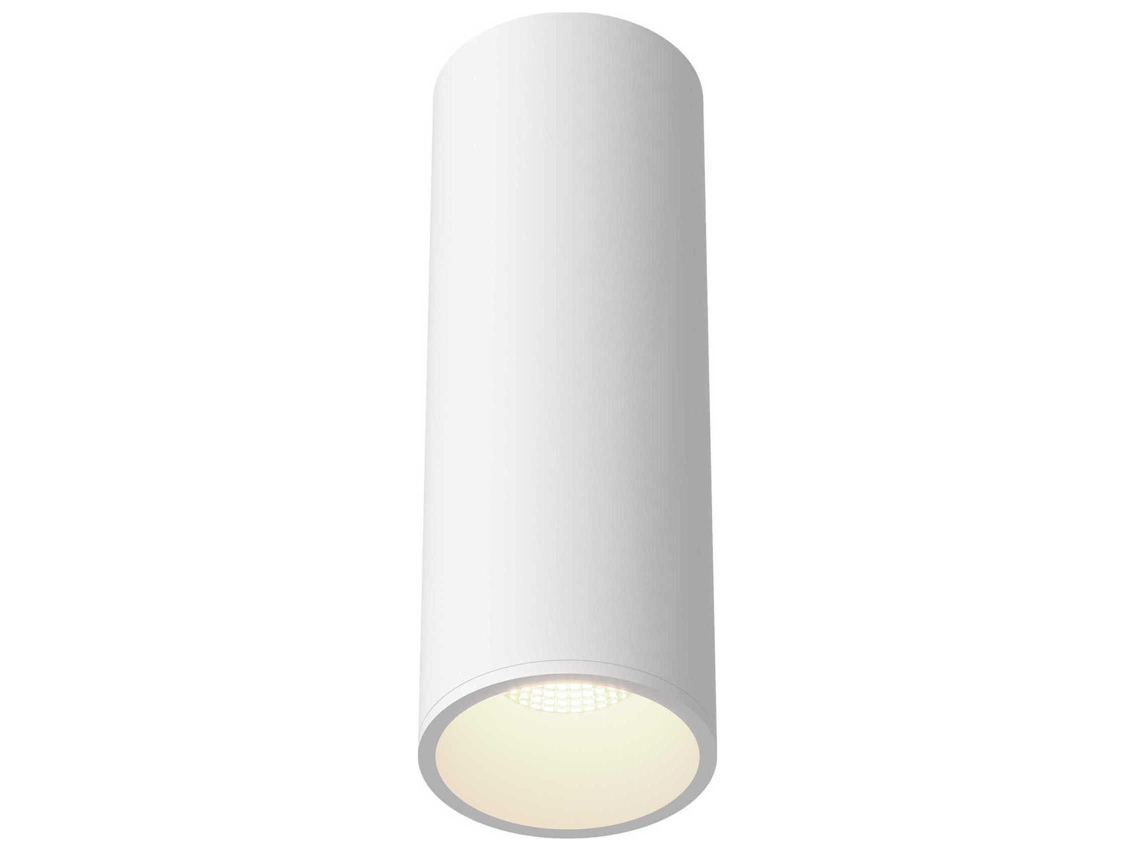 Lorna White Cylinder Flush Mount