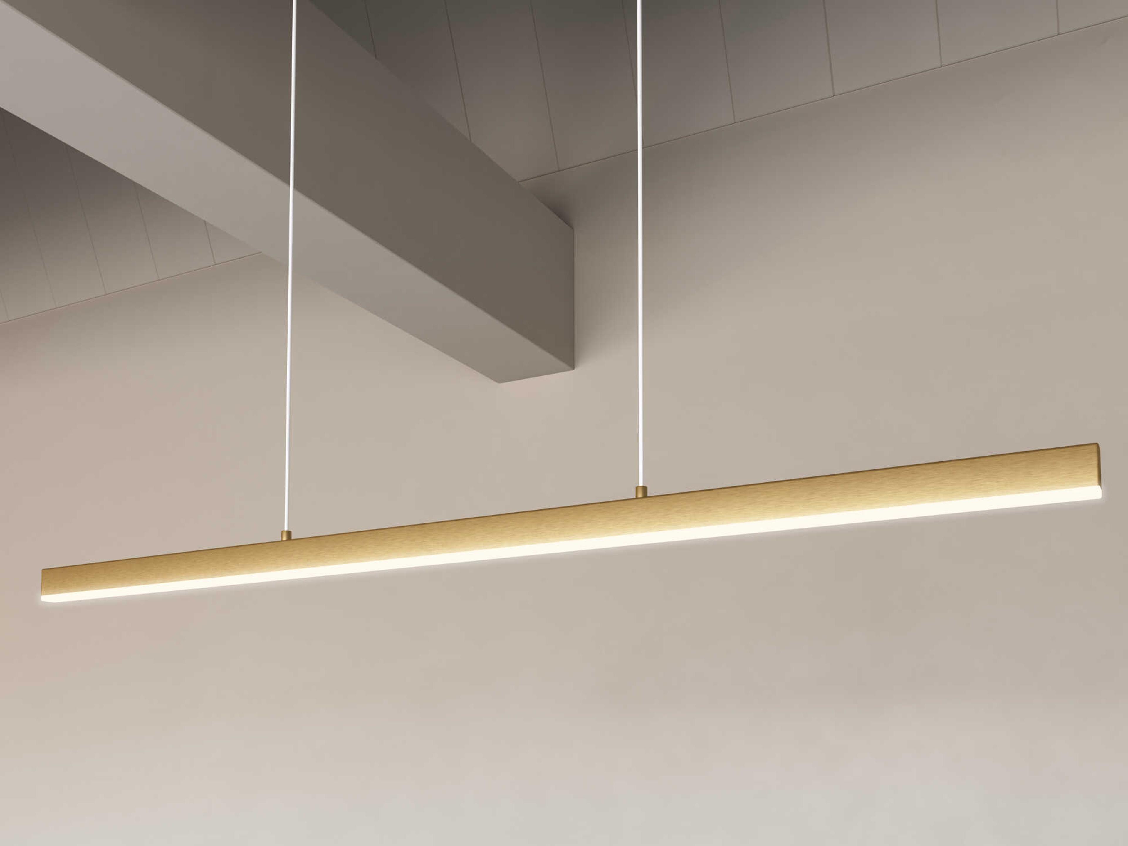 Kuzco Lighting Vega Brushed Gold Linear Island Pendant