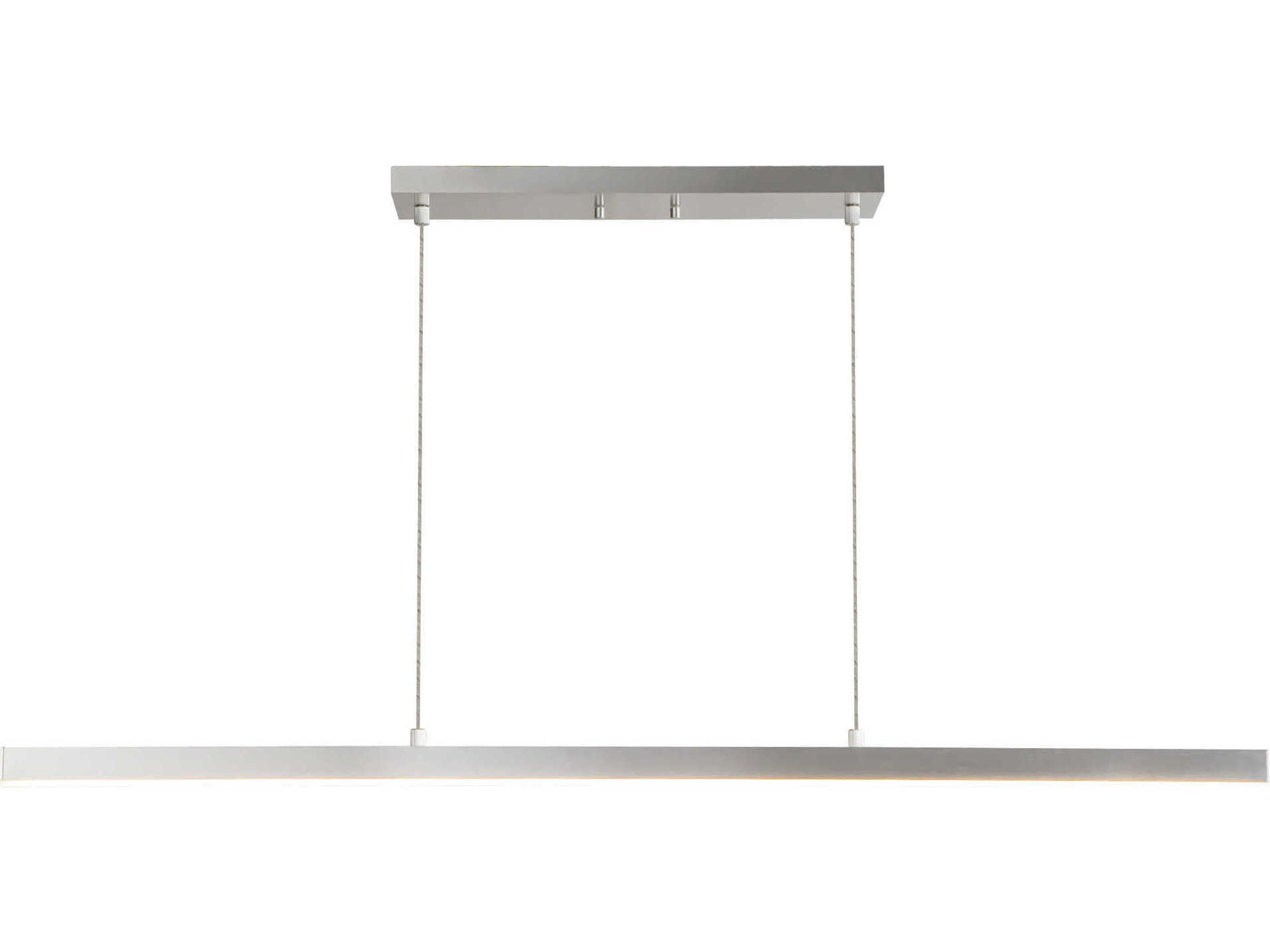 Kuzco Lighting Vega Brushed Nickel Linear Island Pendant