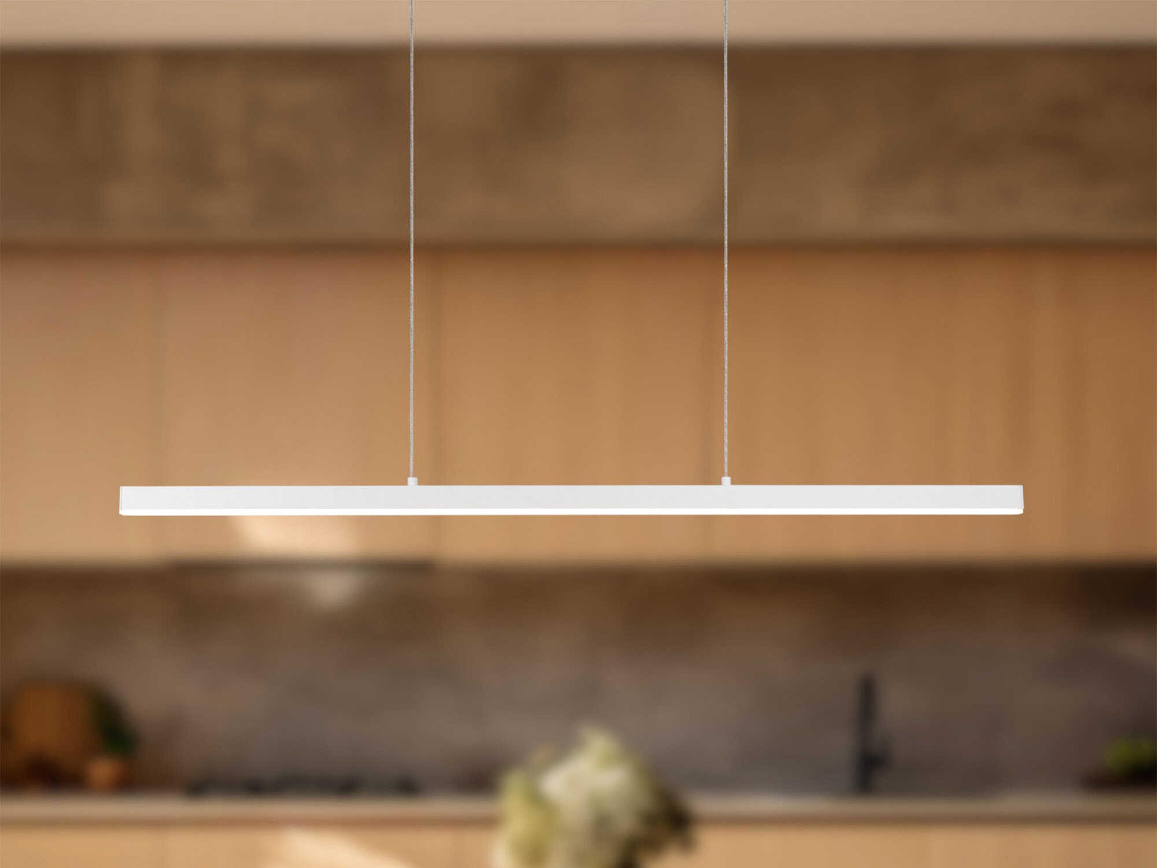 Kuzco Lighting Vega White Linear Island Pendant