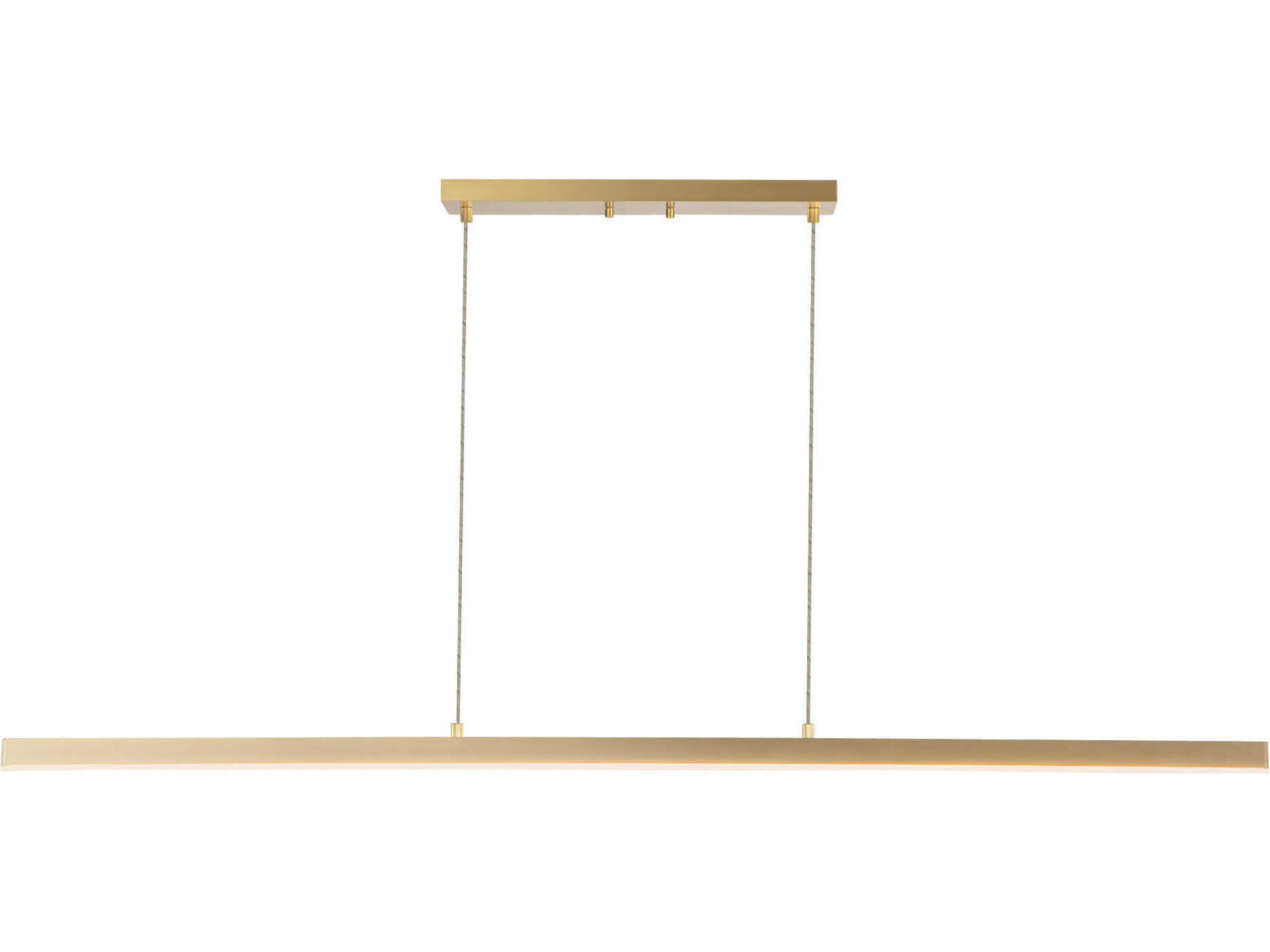 Vega Brushed Gold Linear Island Pendant