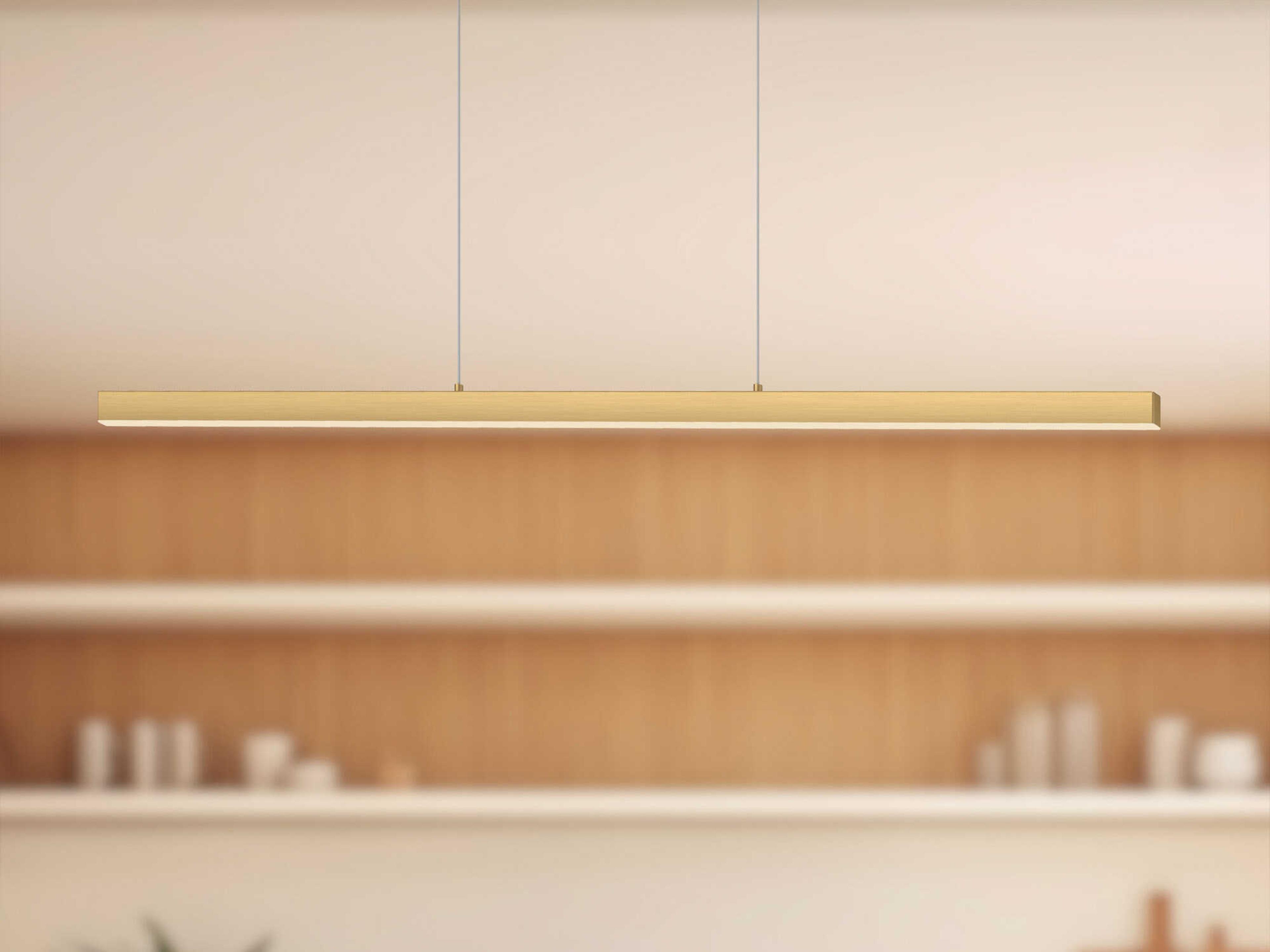 Kuzco Lighting Vega Brushed Gold Linear Island Pendant