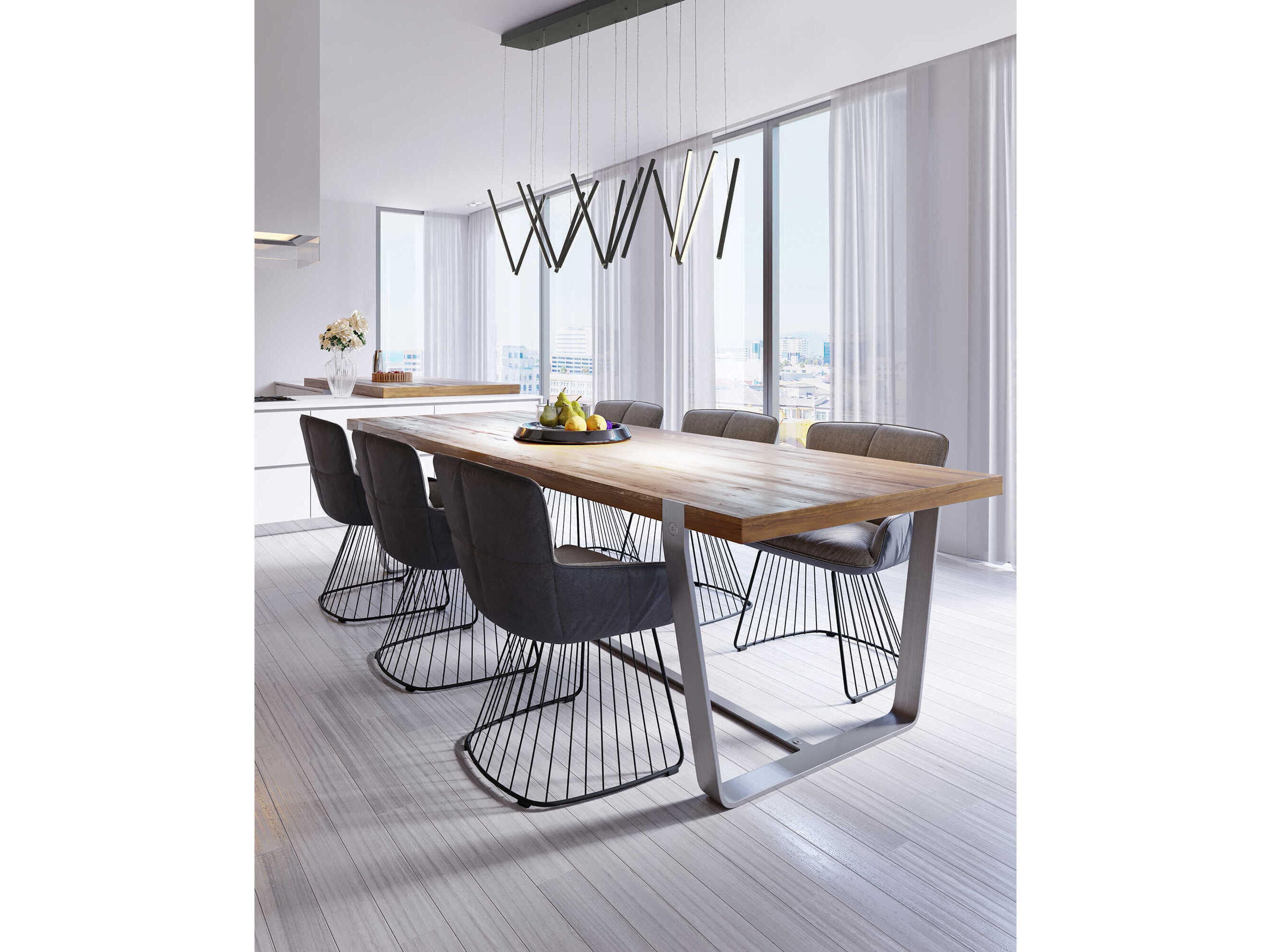 Kuzco Lighting Chute Black Linear Island Pendant