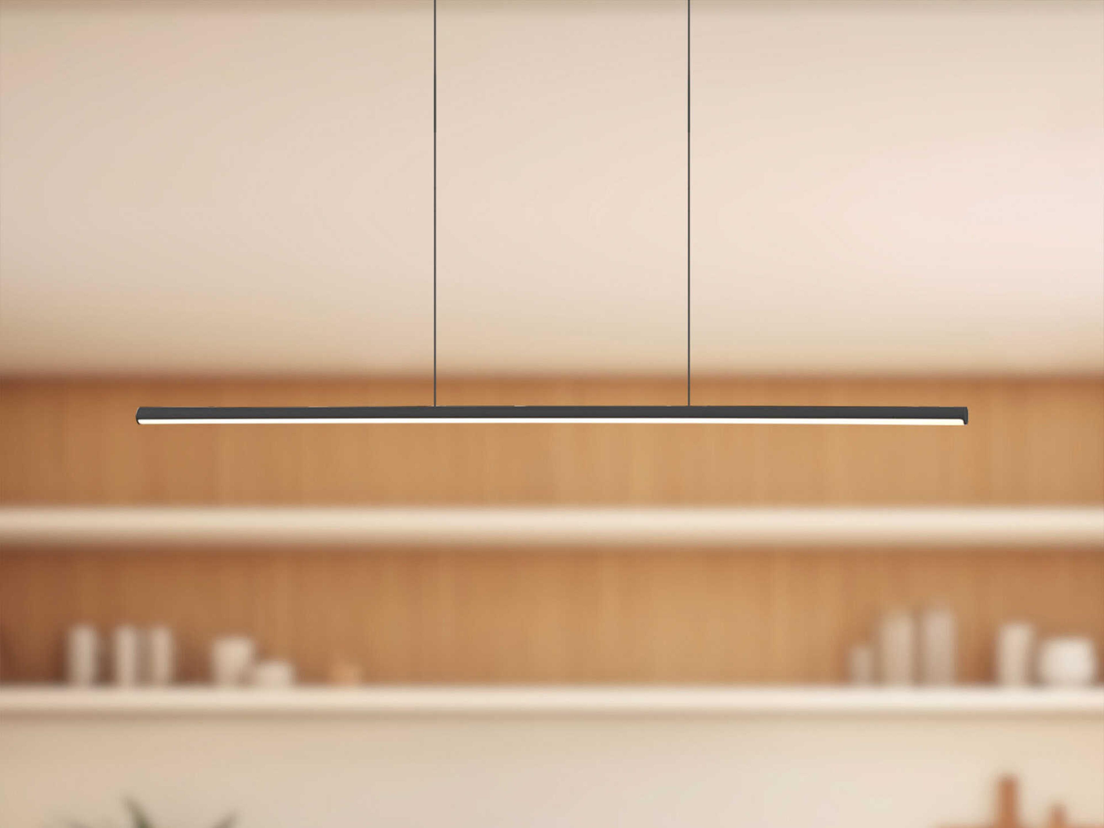 Kuzco Lighting Chute Black Linear Island Pendant