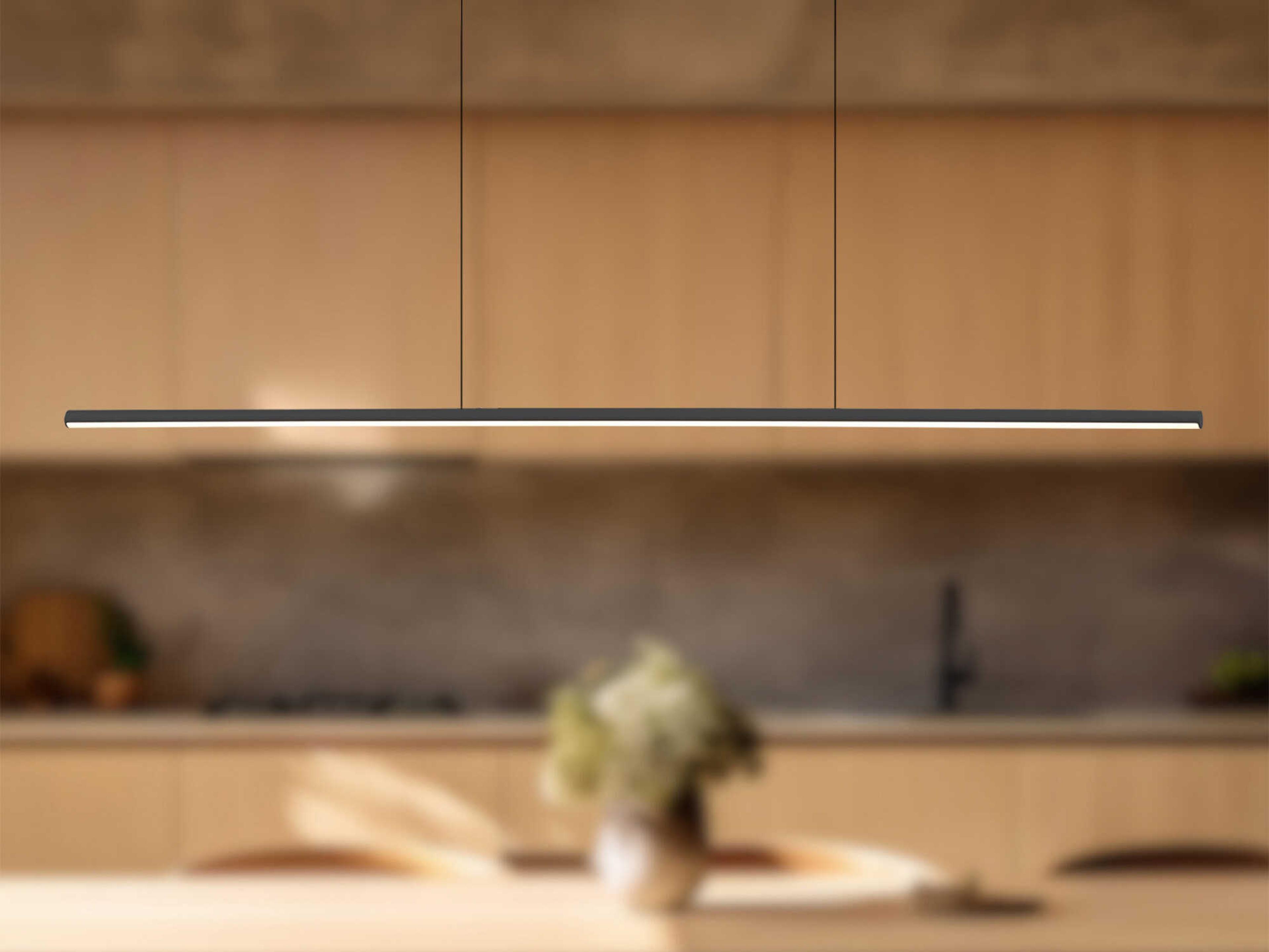 Kuzco Lighting Chute Black Linear Island Pendant