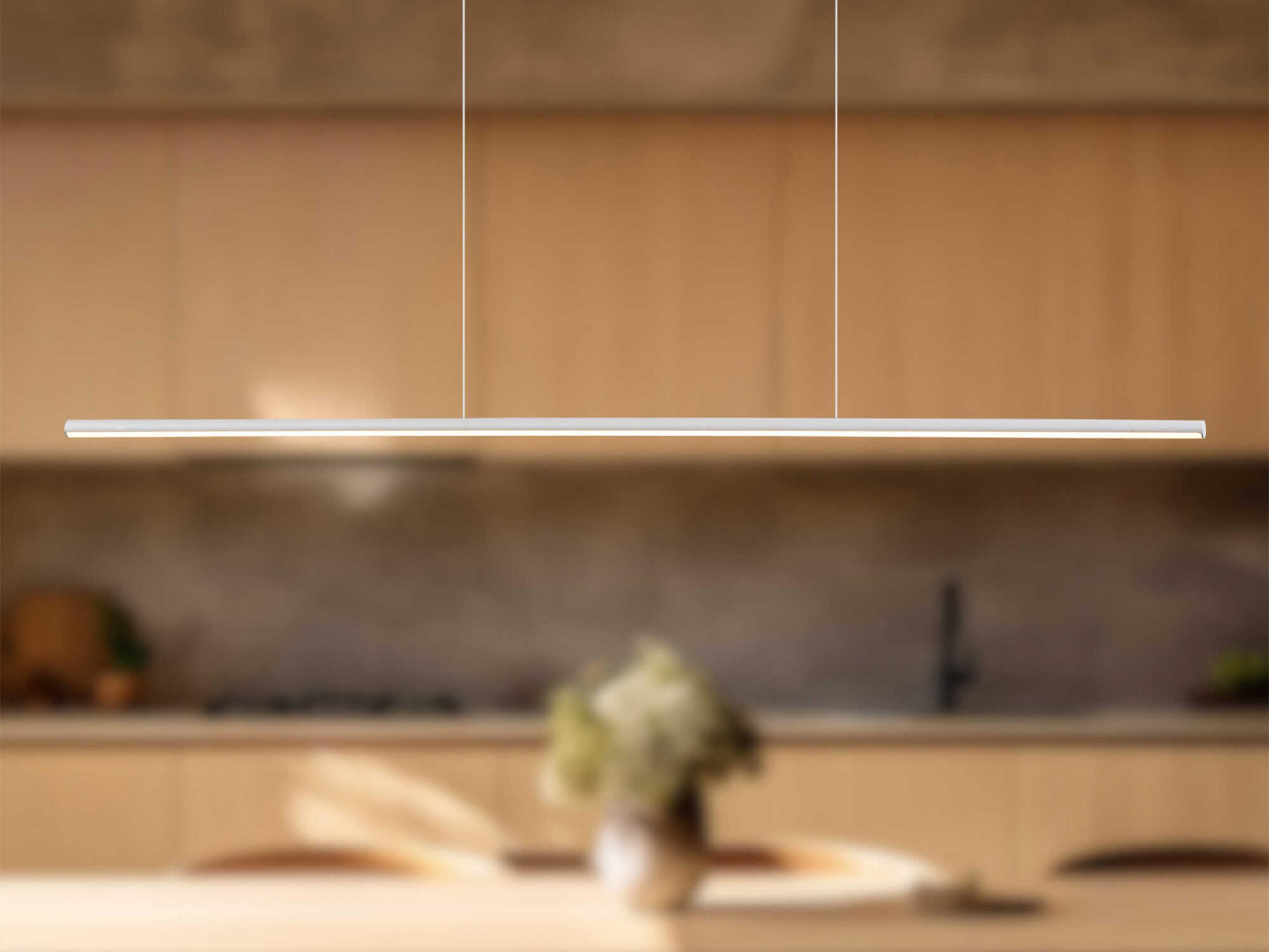 Kuzco Lighting Chute White Linear Island Pendant