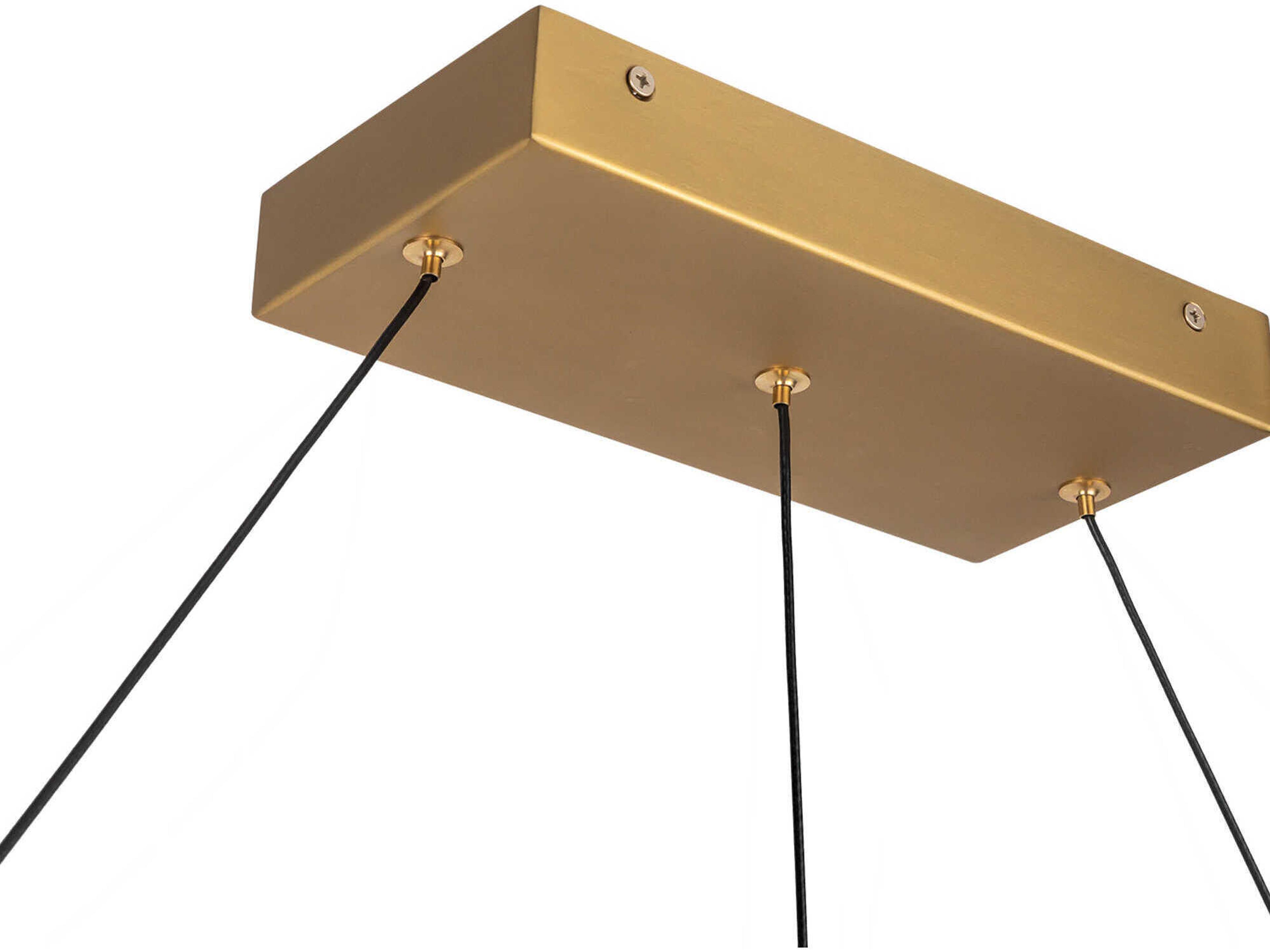 Kuzco Lighting Elixir Brushed Gold Linear Island Pendant