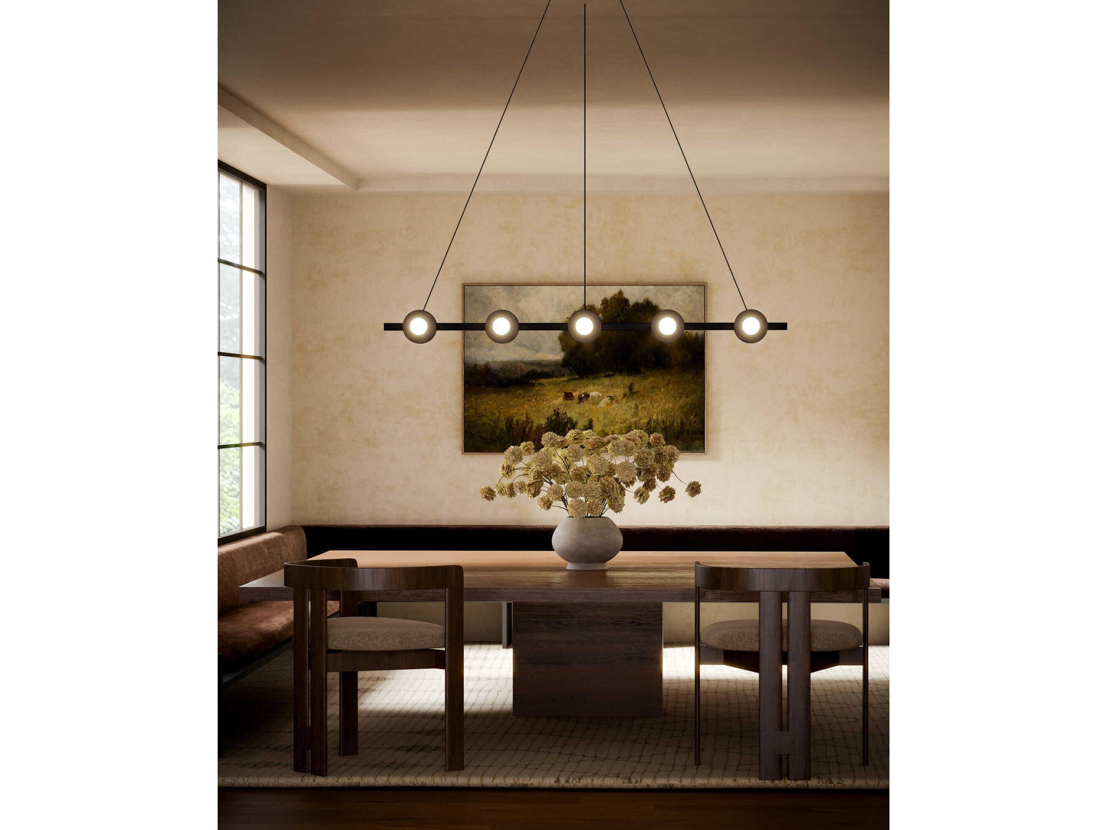 Kuzco Lighting Elixir Black Linear Island Pendant