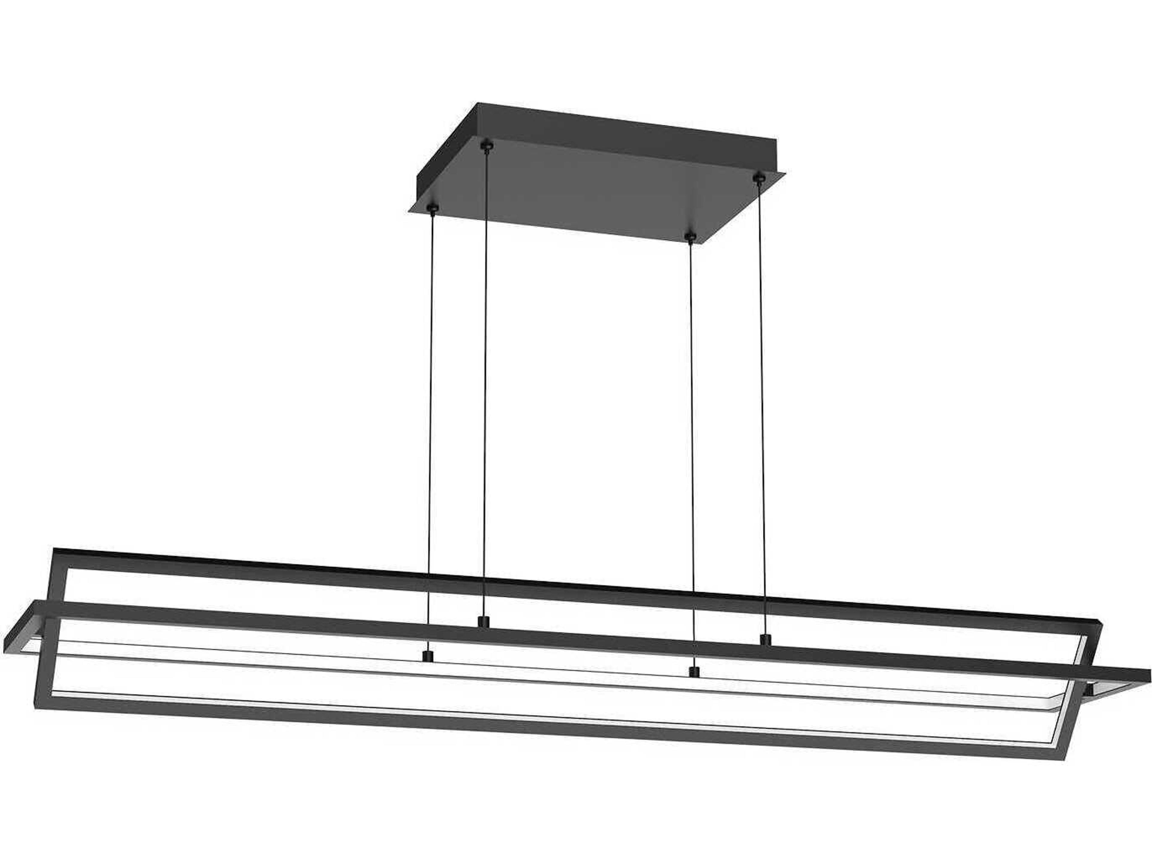 Kuzco Lighting Mondrian Black Geometric Linear Island Pendant