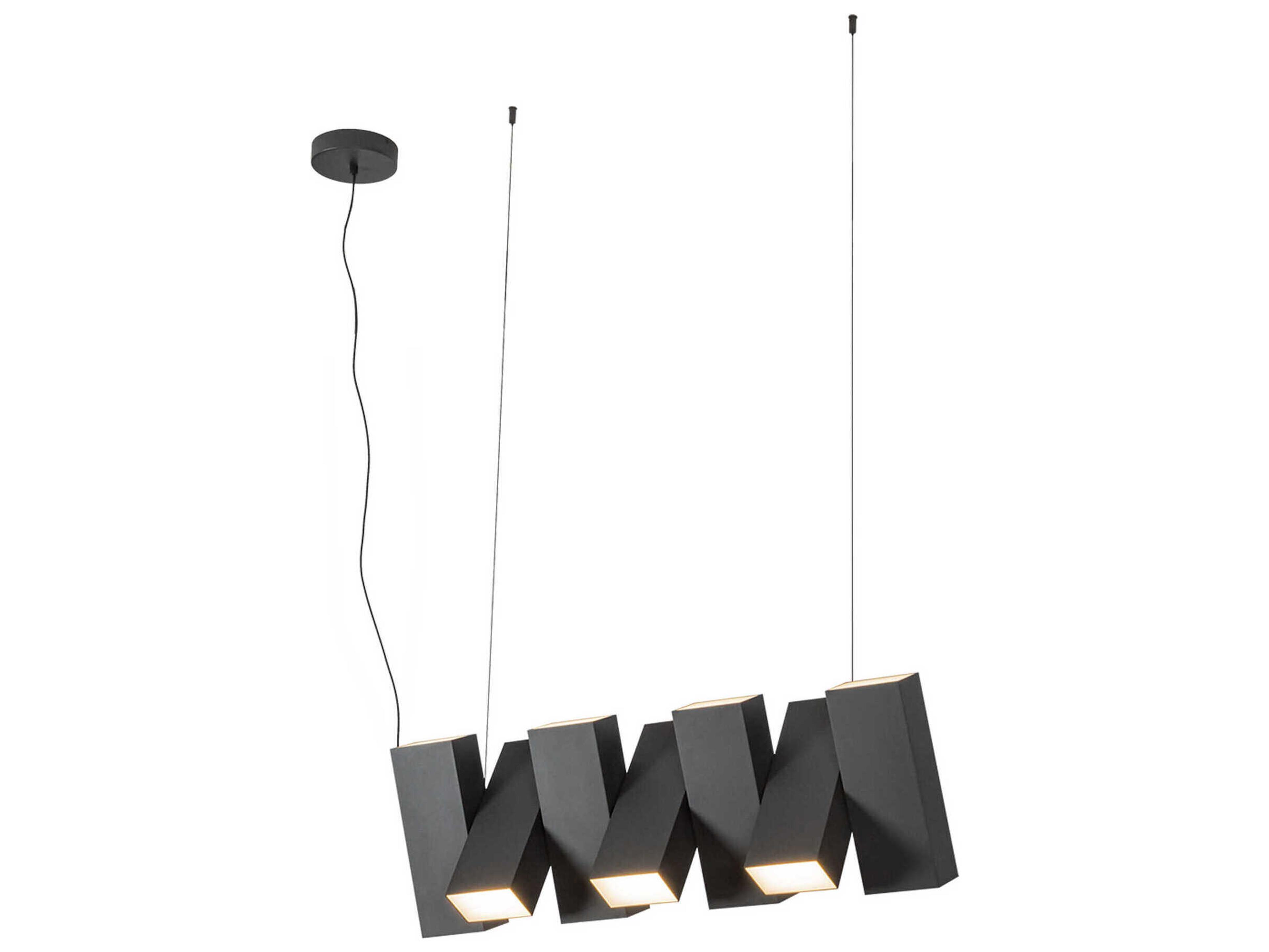 Domino Black Geometric Island Pendant