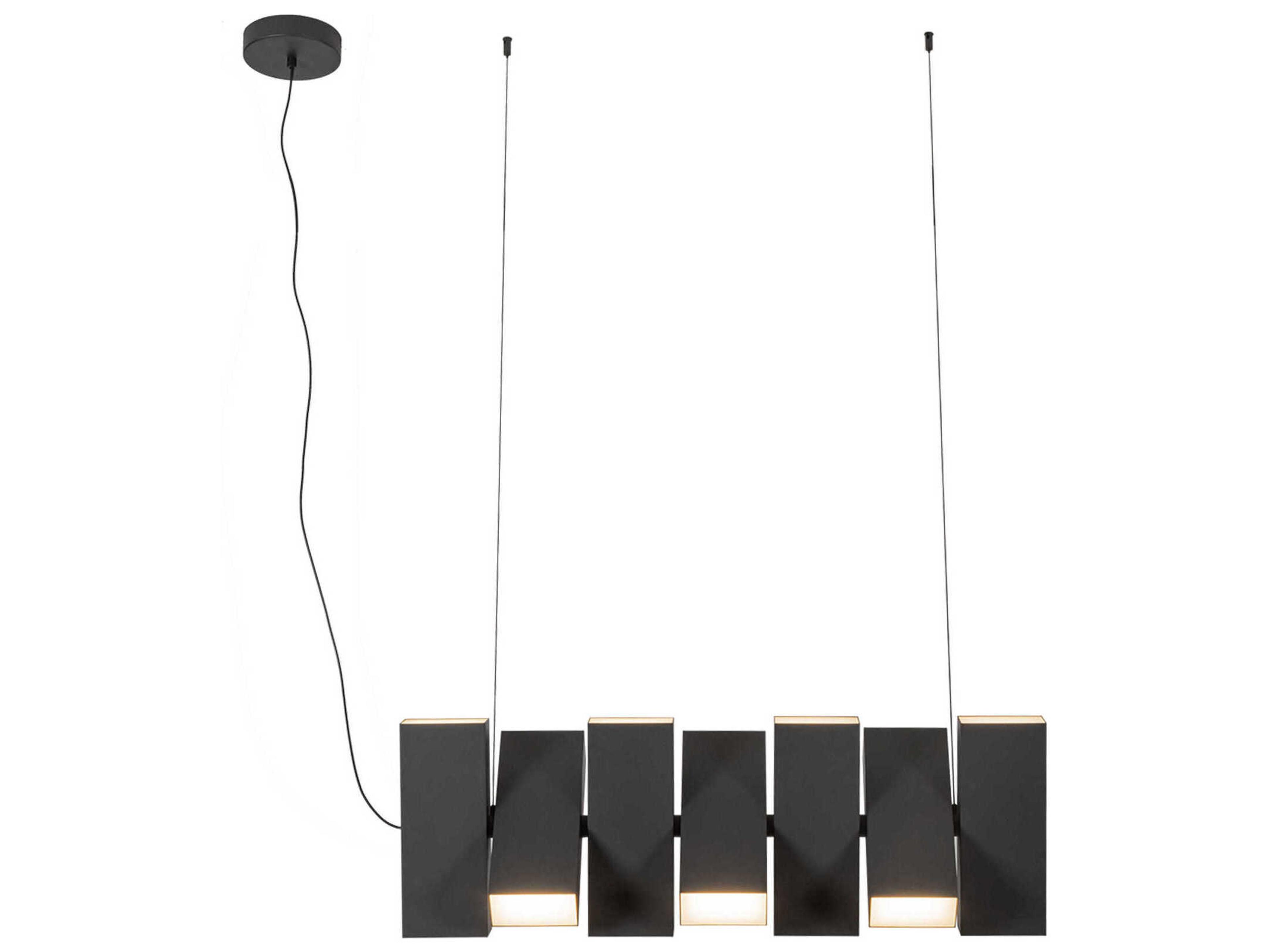 Kuzco Lighting Domino Black Geometric Island Pendant