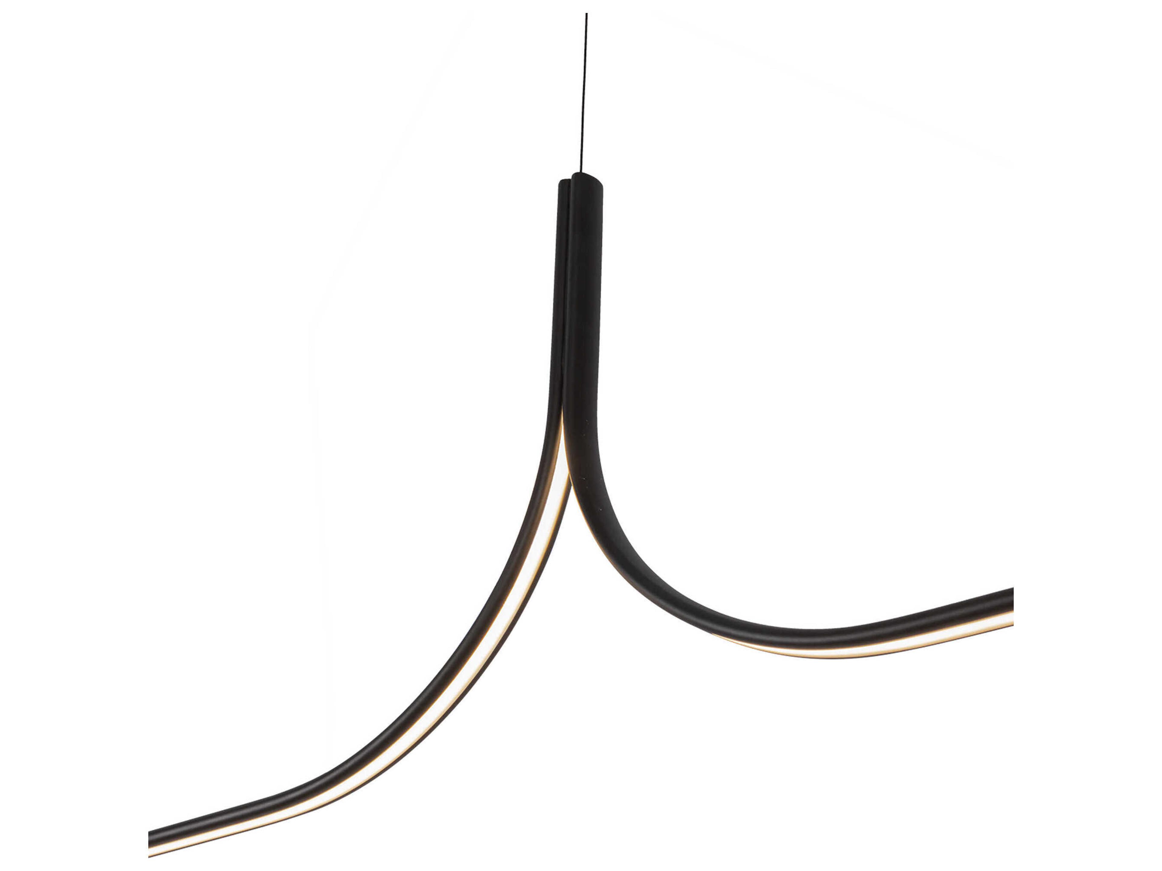 Kuzco Lighting Thread Black Linear Island Pendant