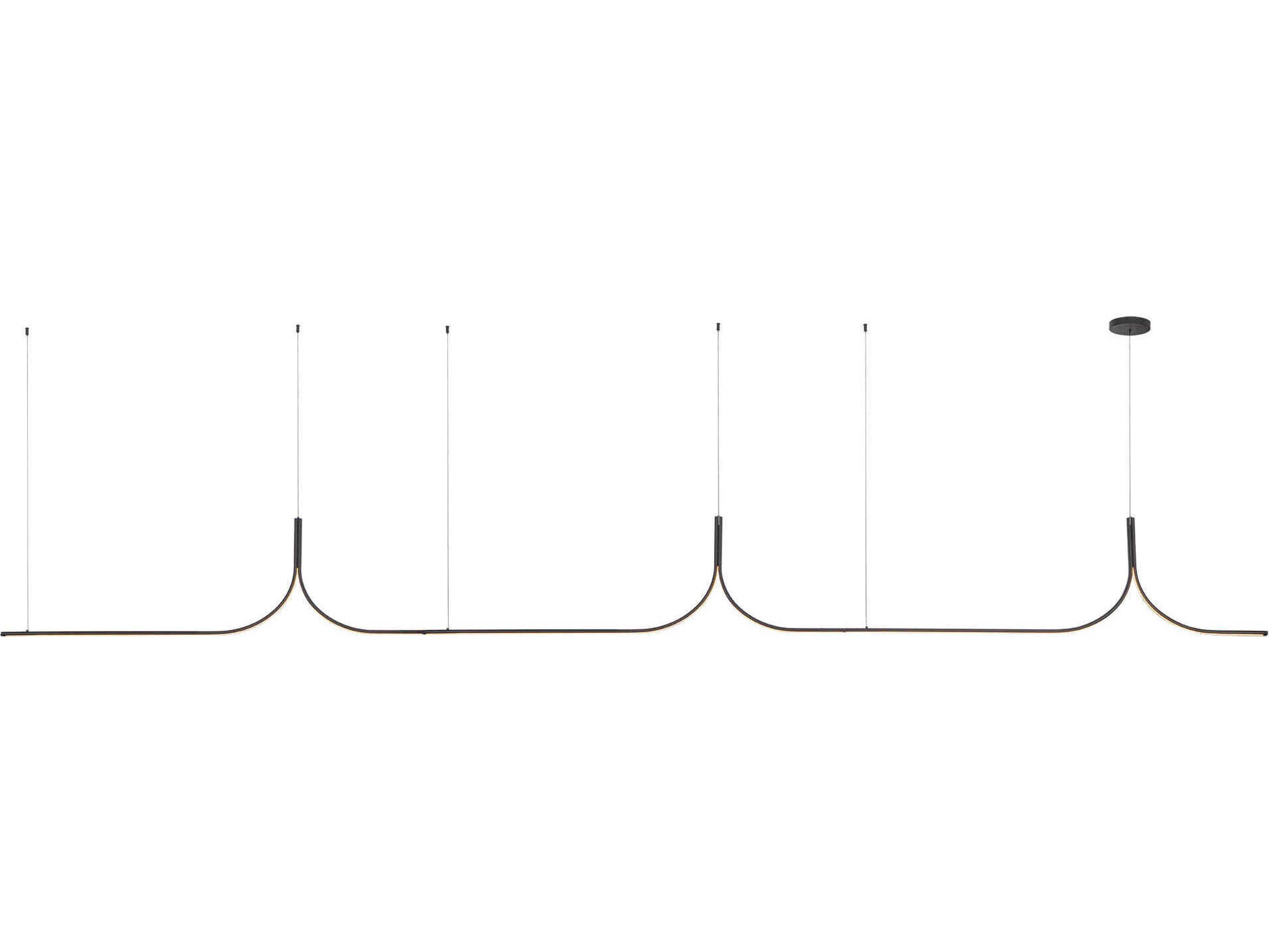 Thread Black Linear Island Pendant