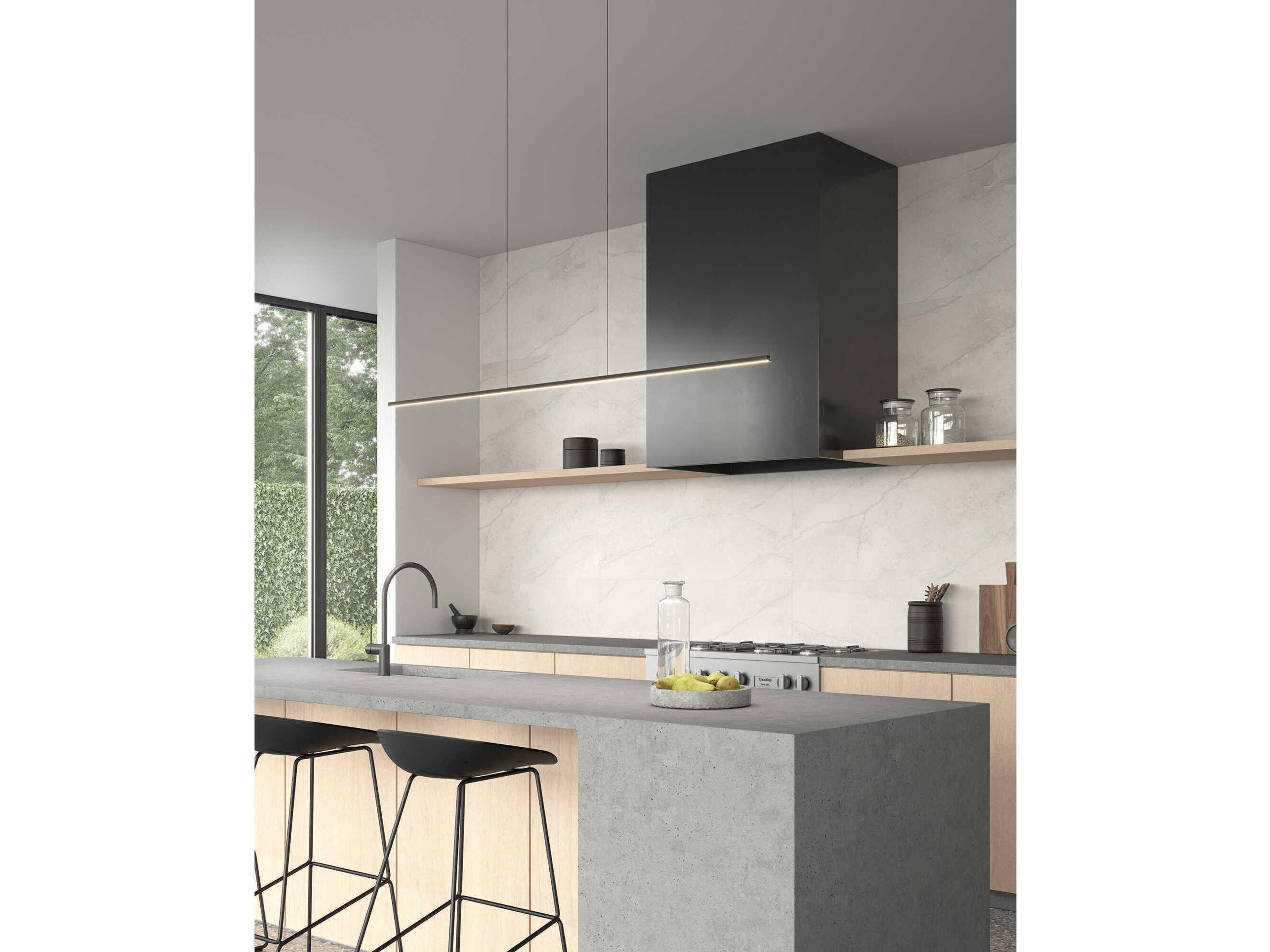 Kuzco Lighting Vega Minor Black Linear Island Pendant