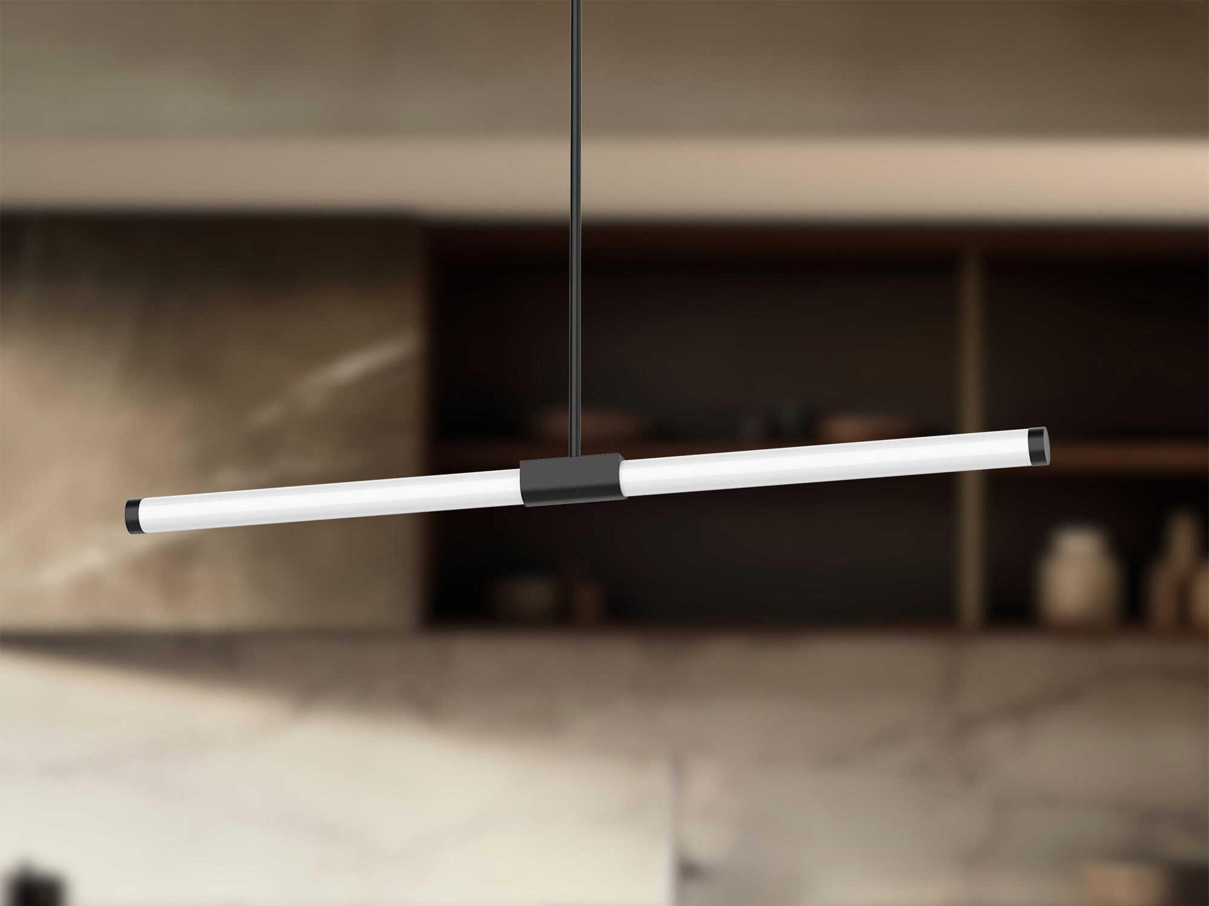 Kuzco Lighting Akari Black Linear Island Pendant