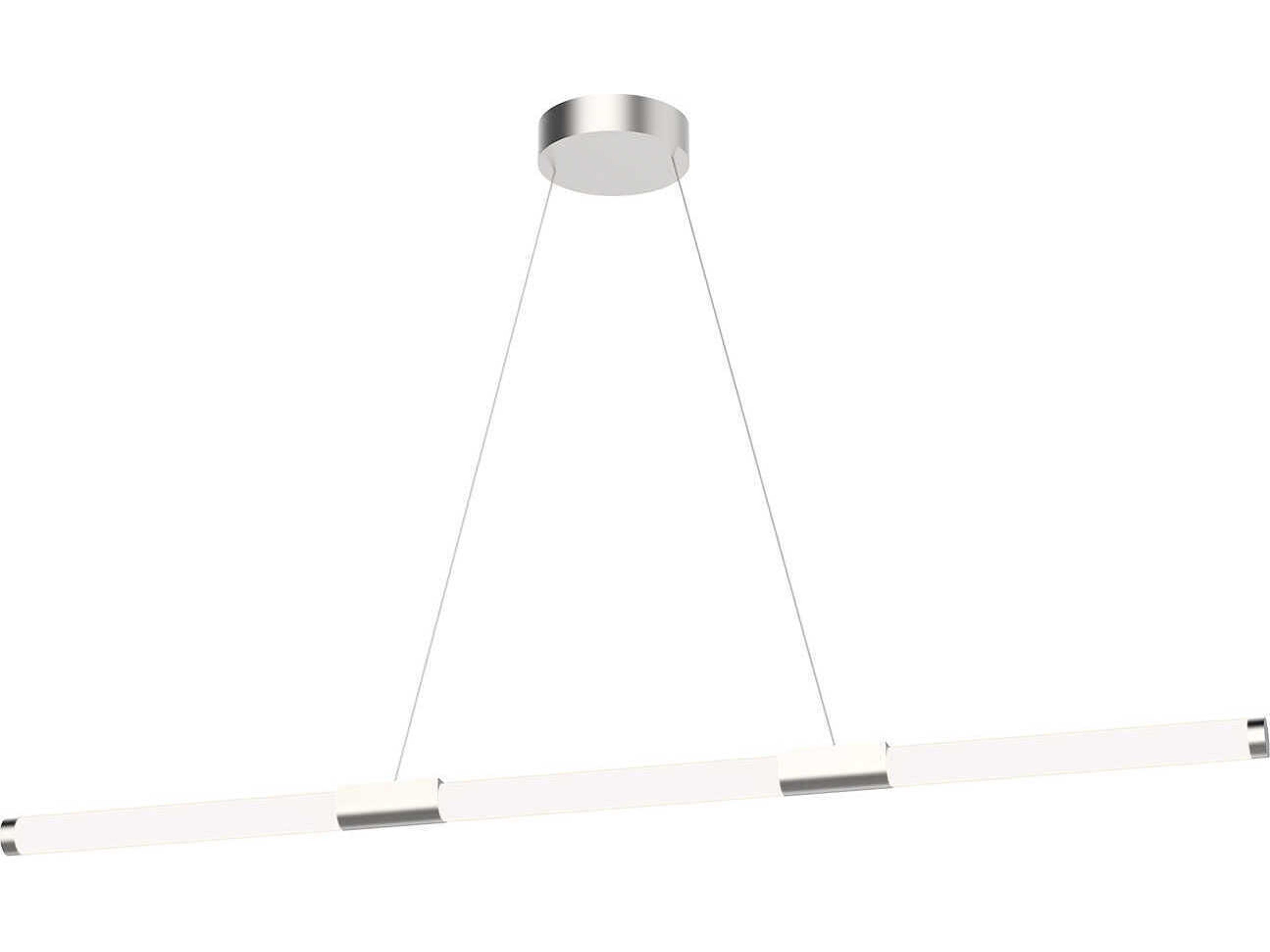 Kuzco Lighting Akari Brushed Nickel Linear Island Pendant