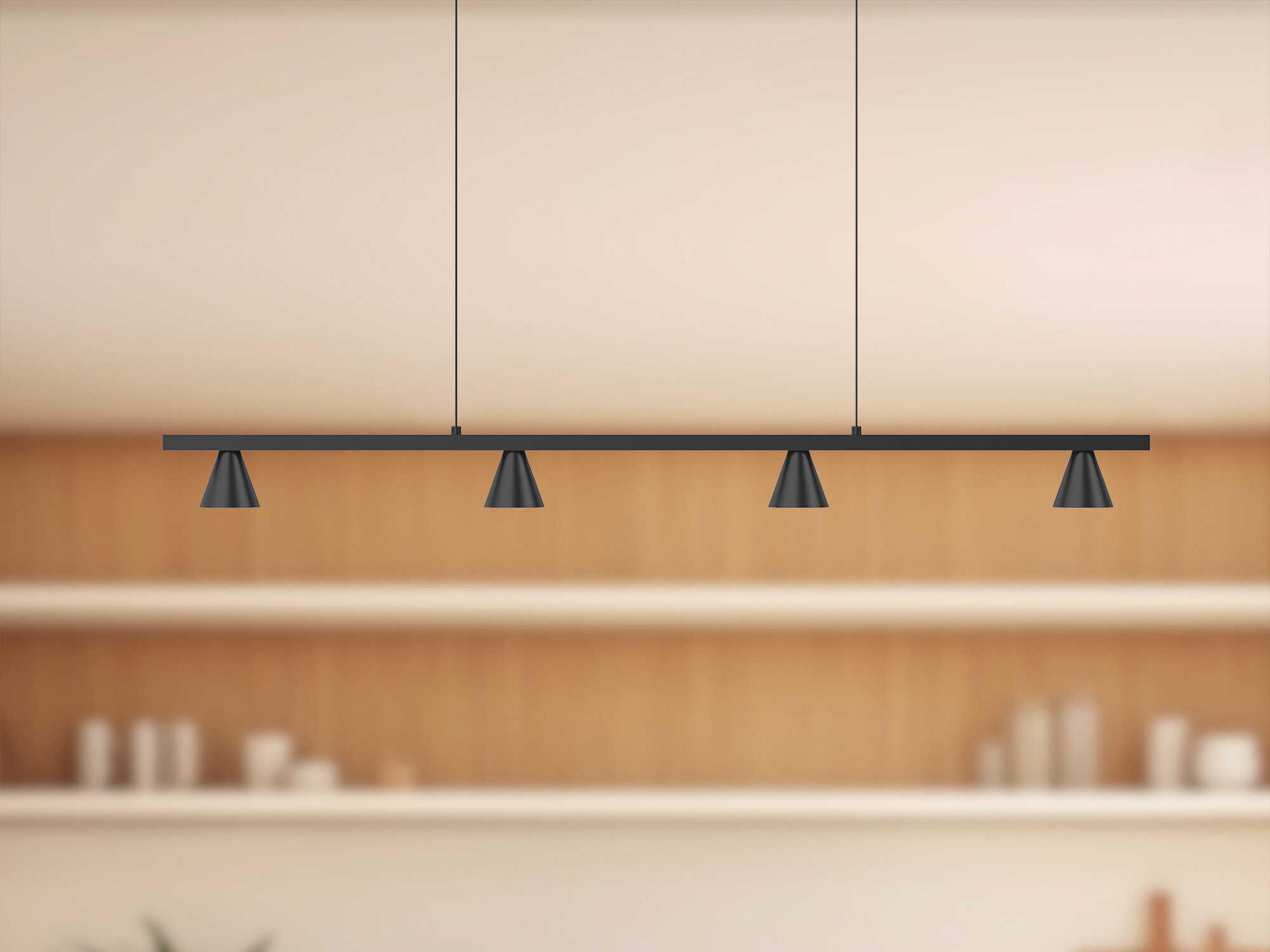 Kuzco Lighting Dune Black Linear Island Pendant