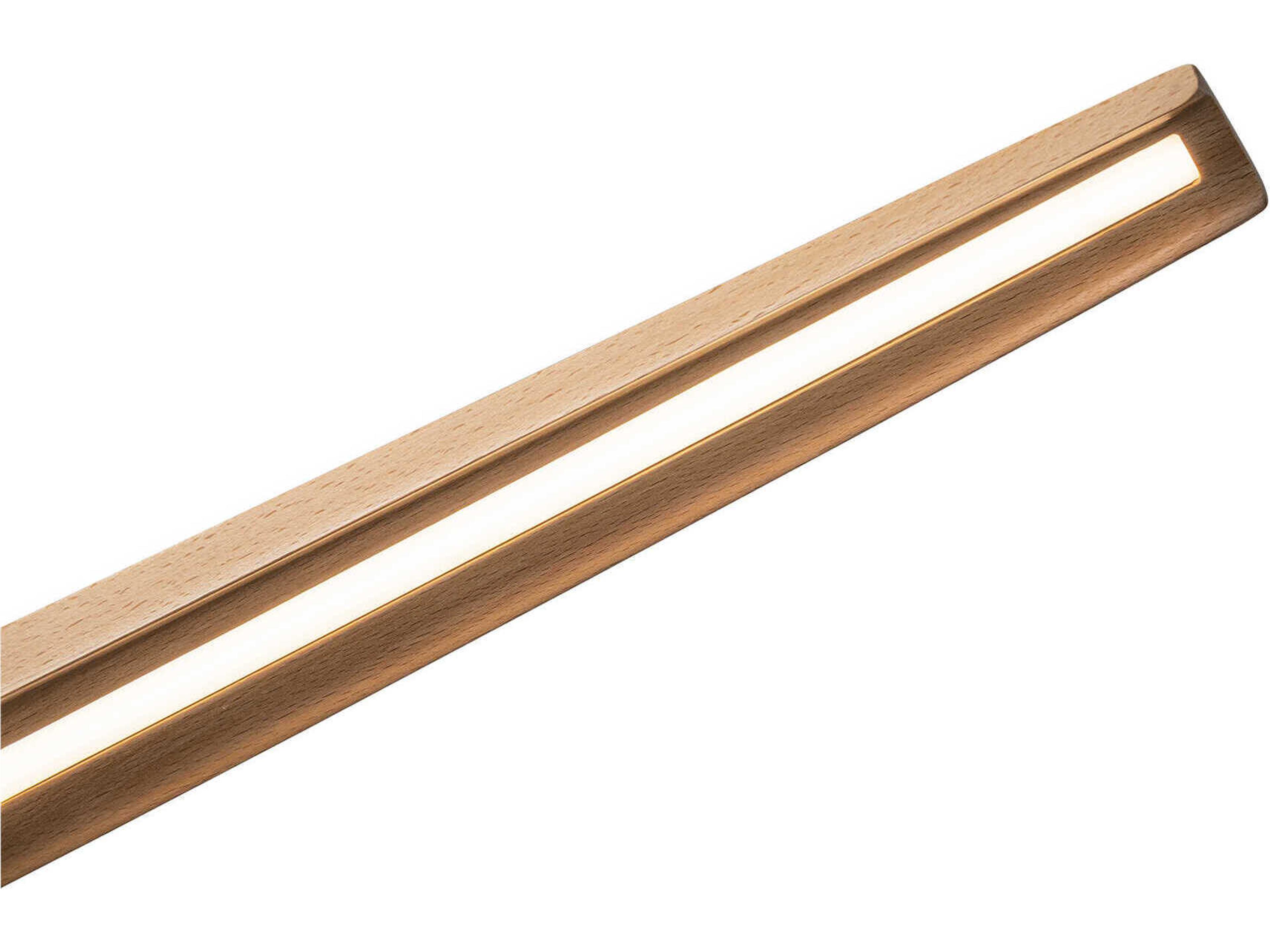 Kuzco Lighting Dakota Beech Wood Brown Linear Island Pendant