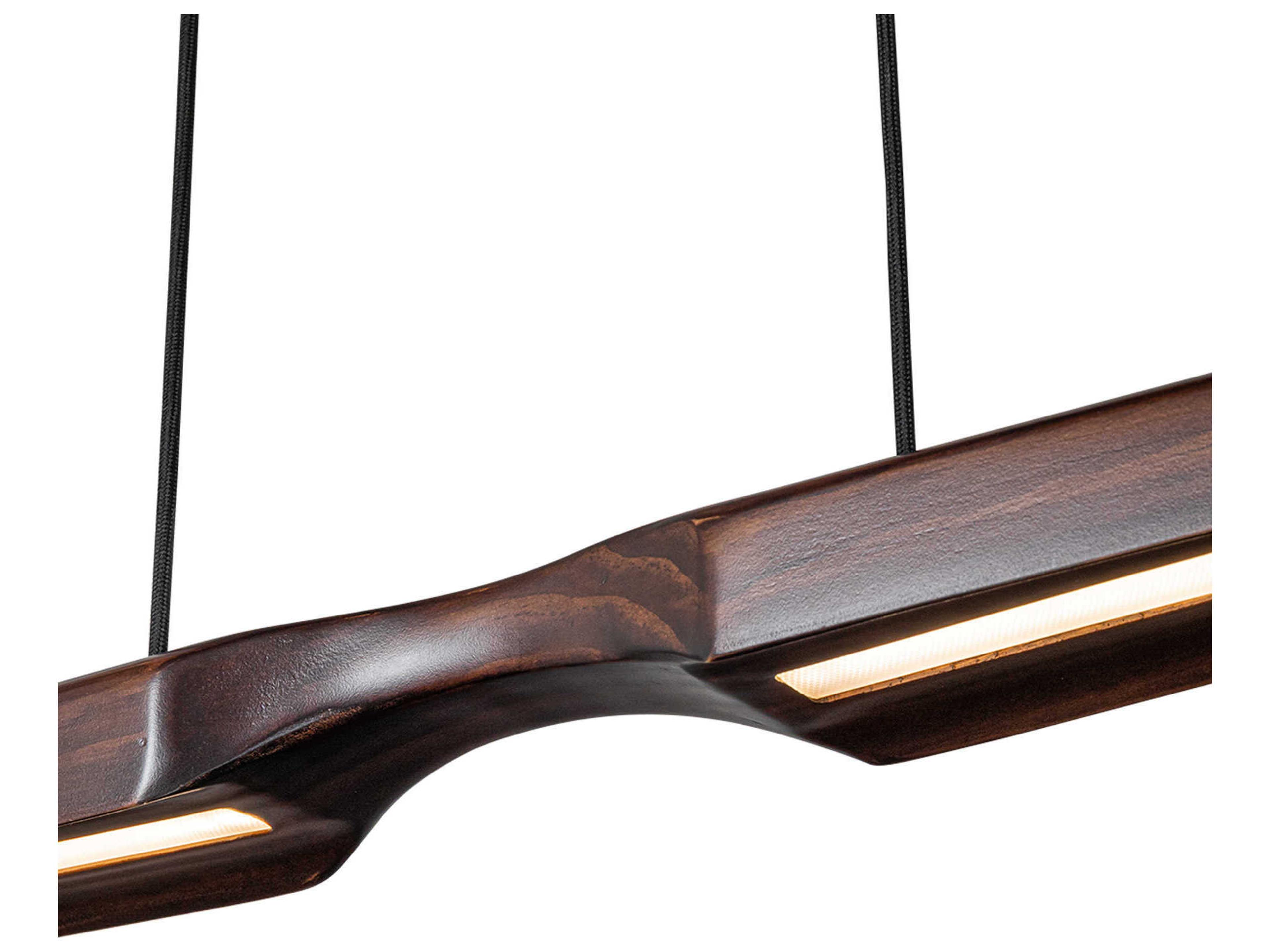 Kuzco Lighting Dakota Walnut Wood Linear Island Pendant
