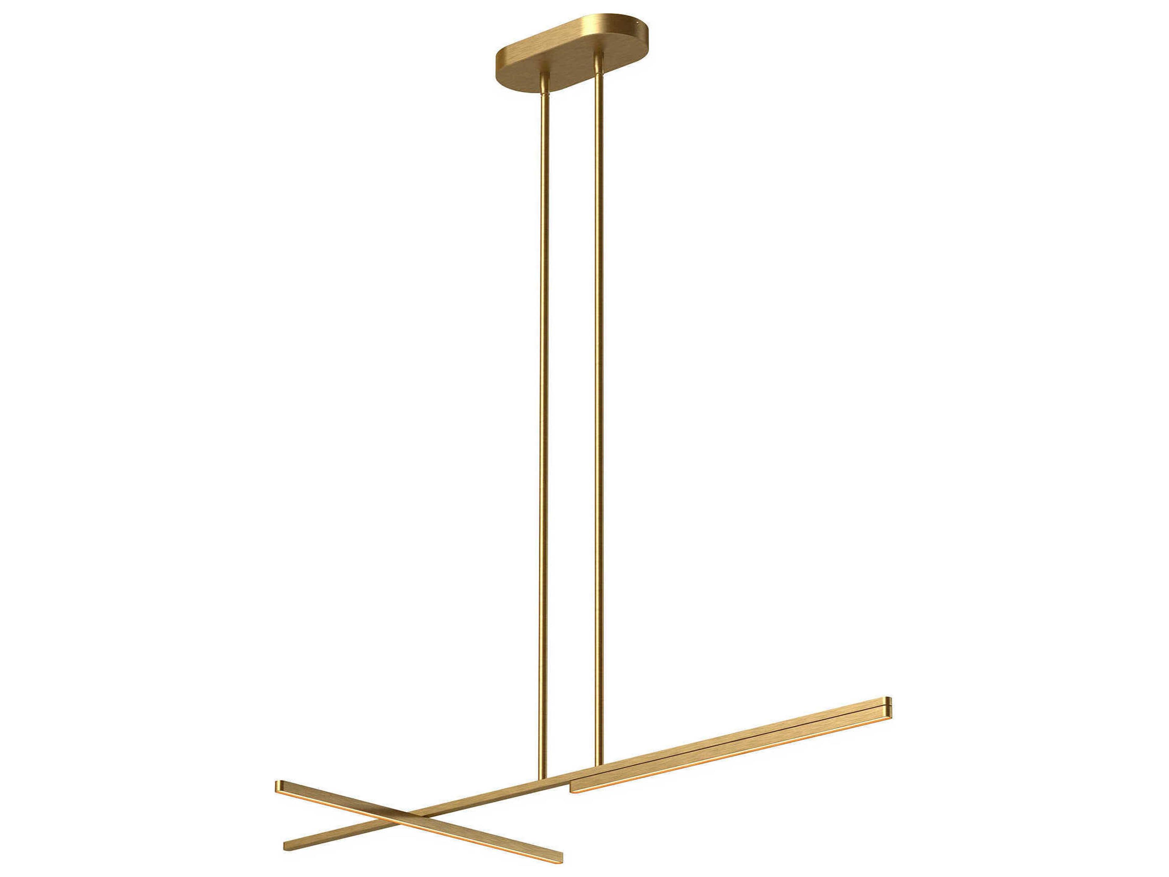 Shift Brushed Gold Linear Island Pendant