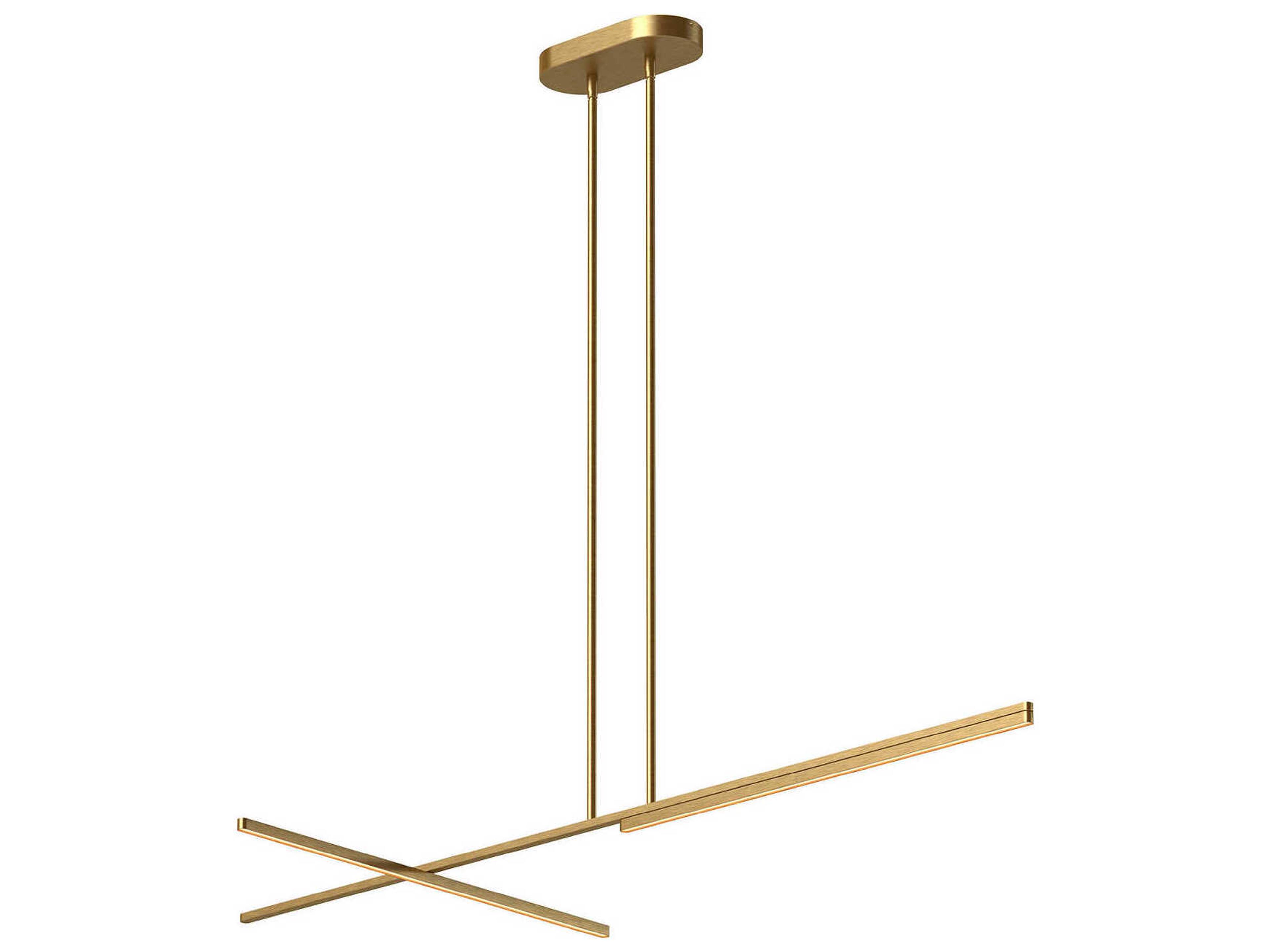 Shift Brushed Gold Linear Island Pendant