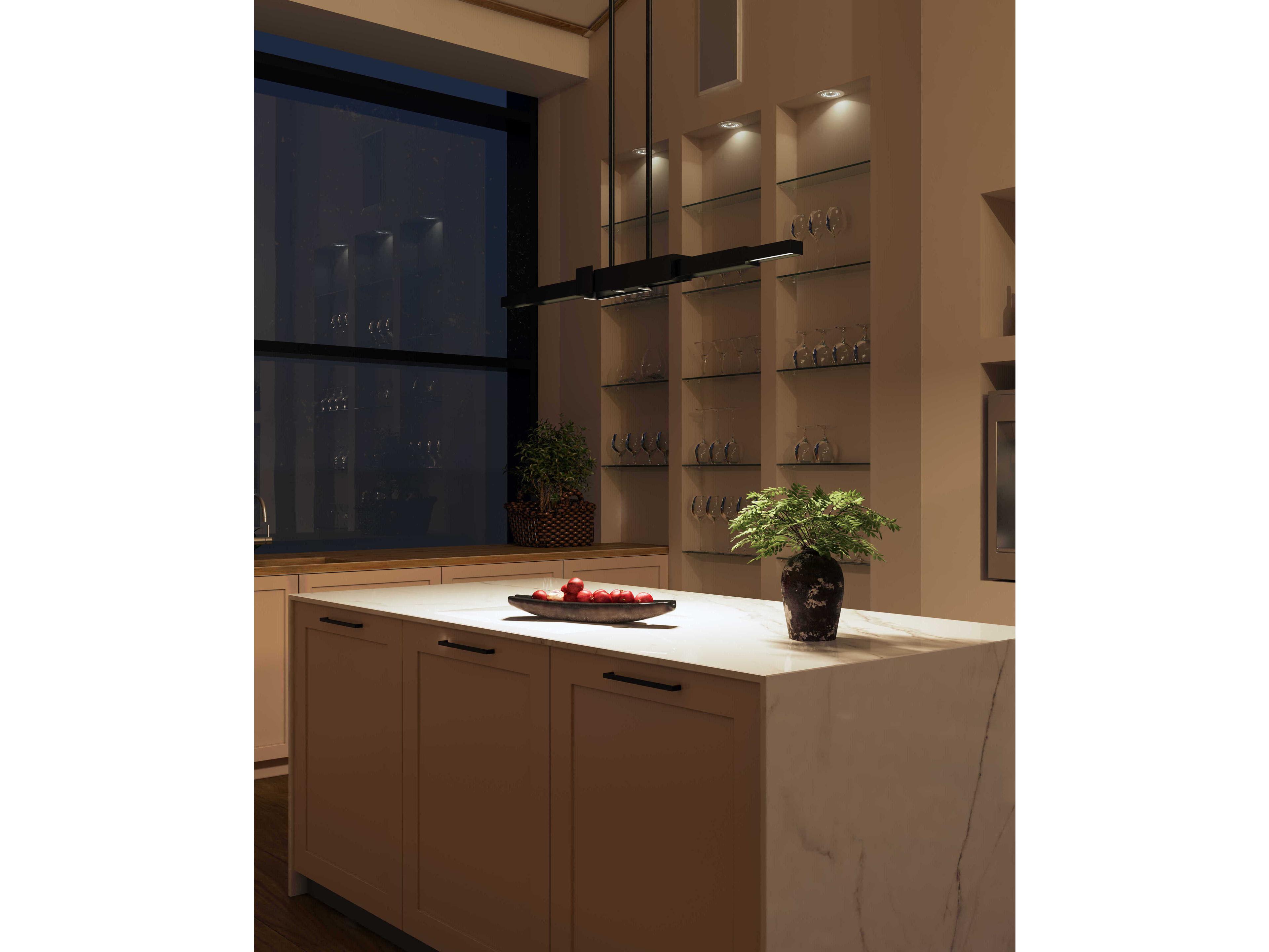 Kuzco Lighting Enzo Black Linear Island Pendant