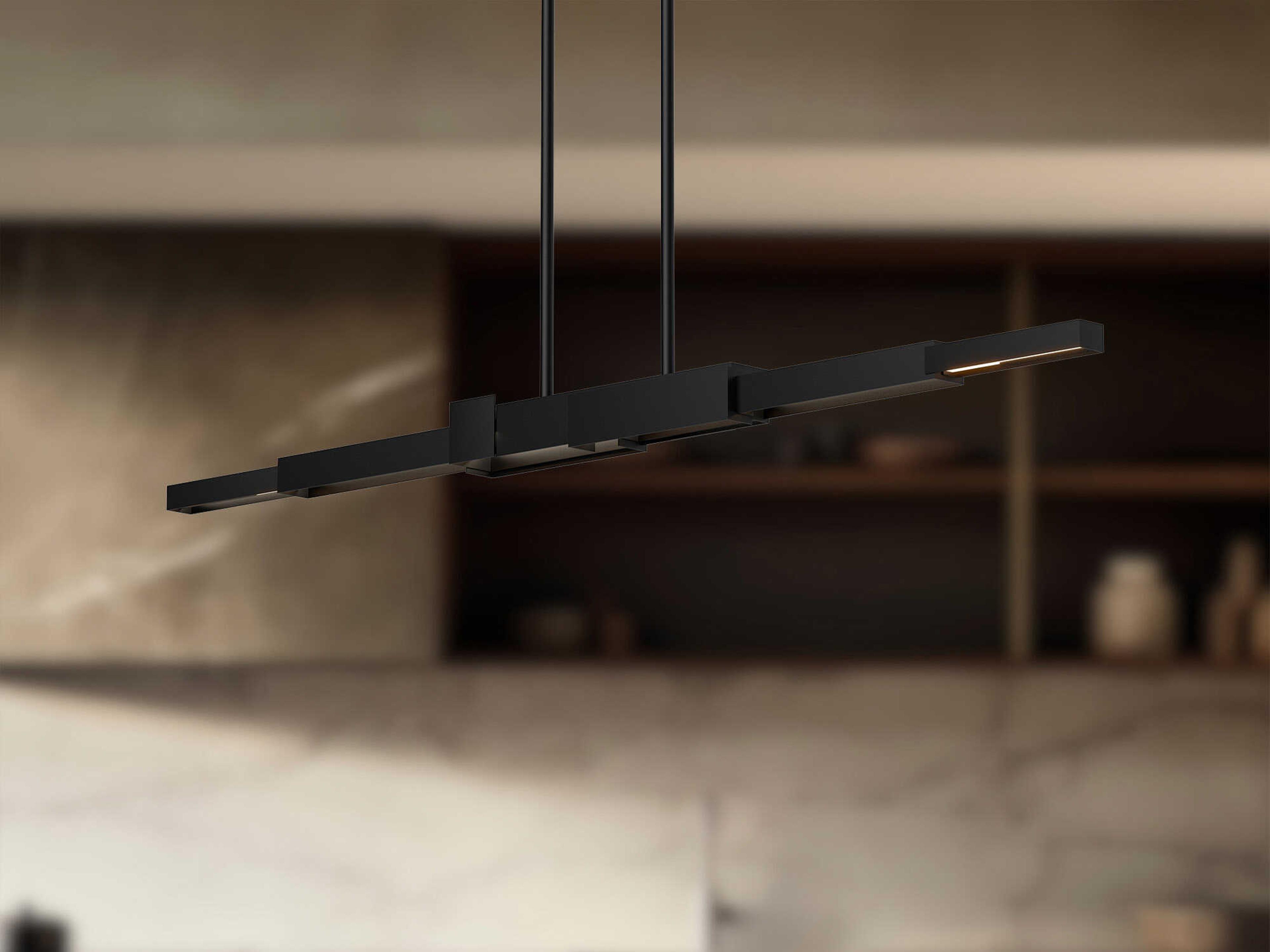 Kuzco Lighting Enzo Black Linear Island Pendant
