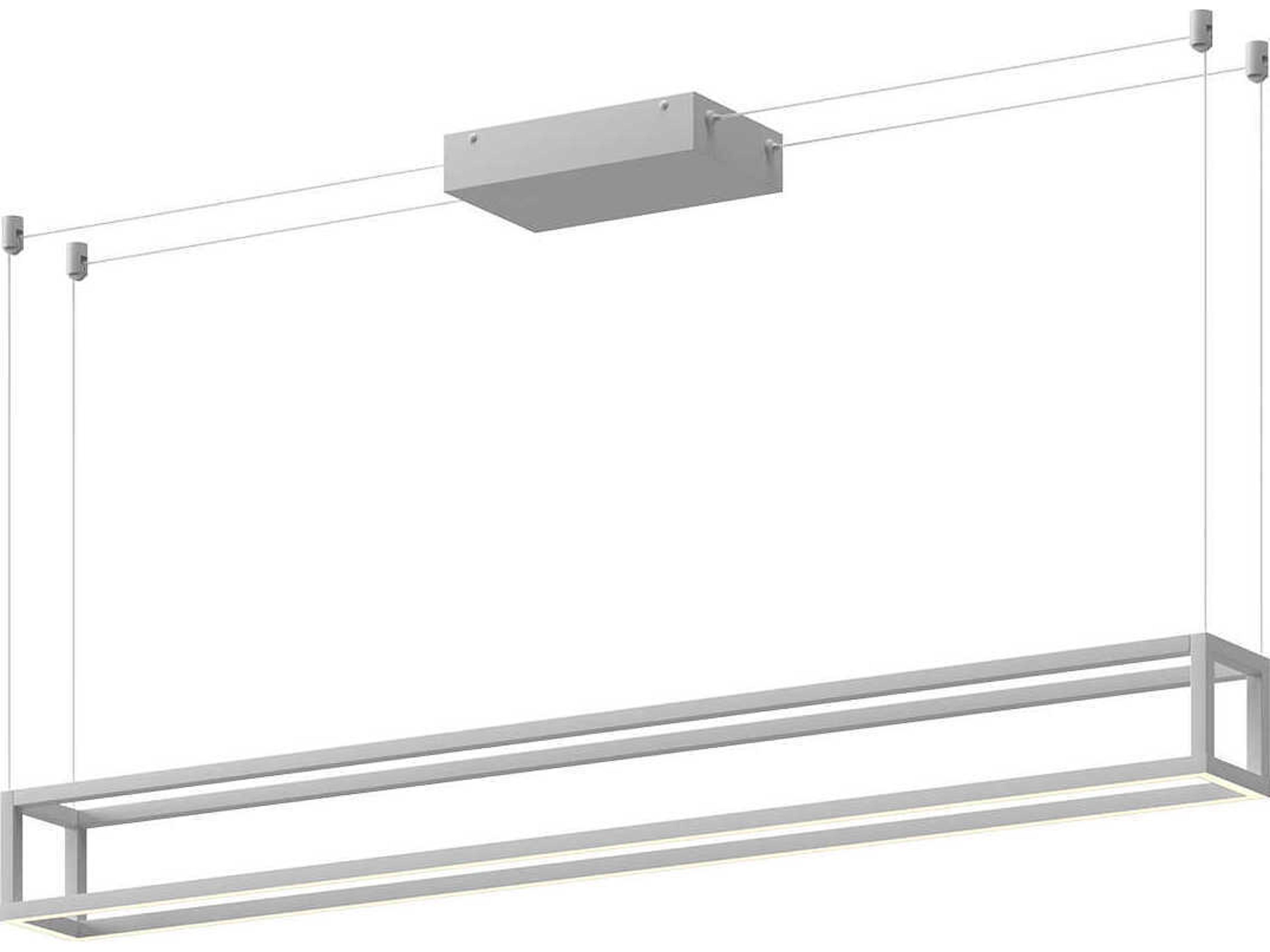 Plaza White Geometric Linear Island Pendant