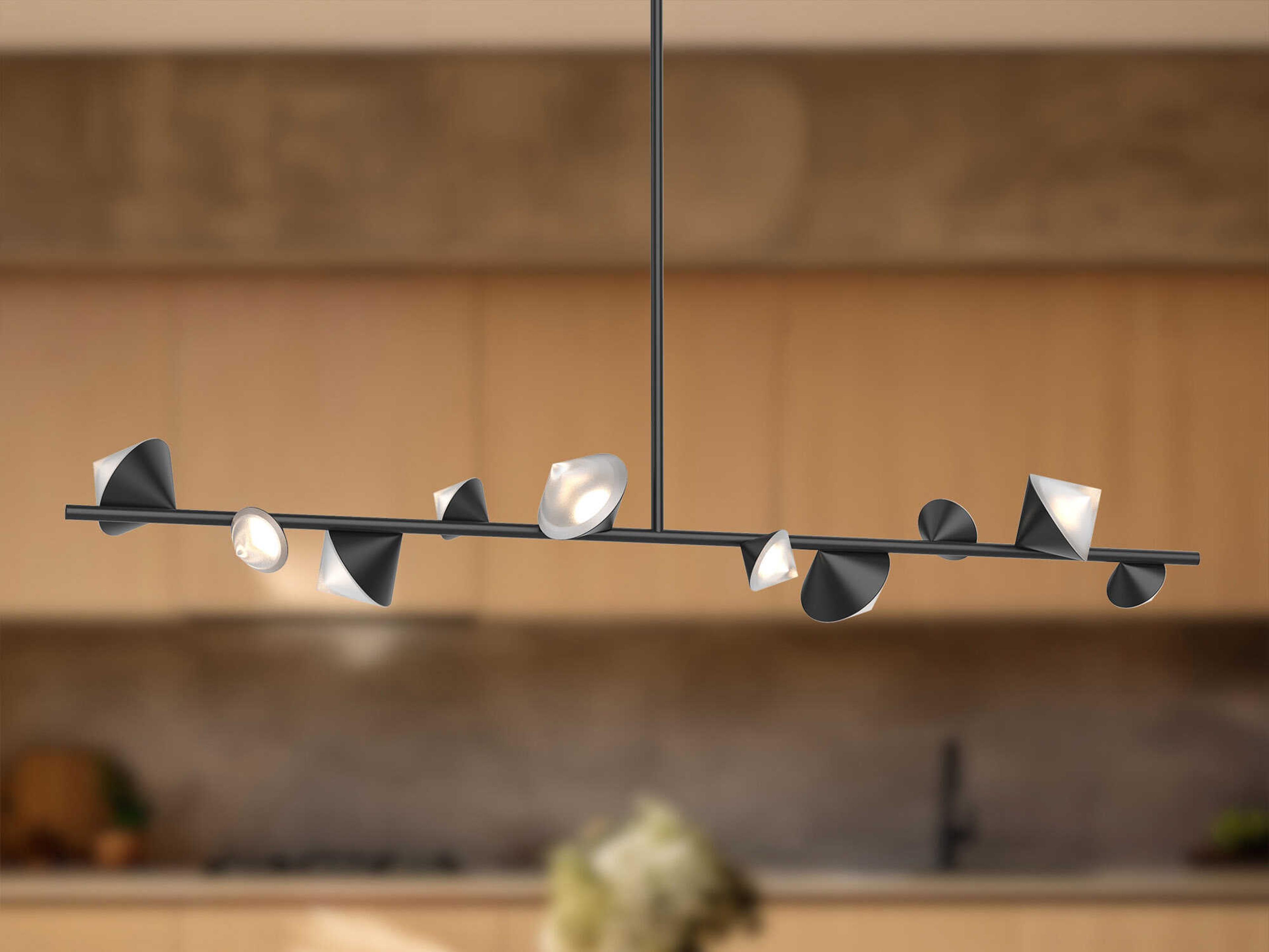 Kuzco Lighting Geode Black Island Pendant