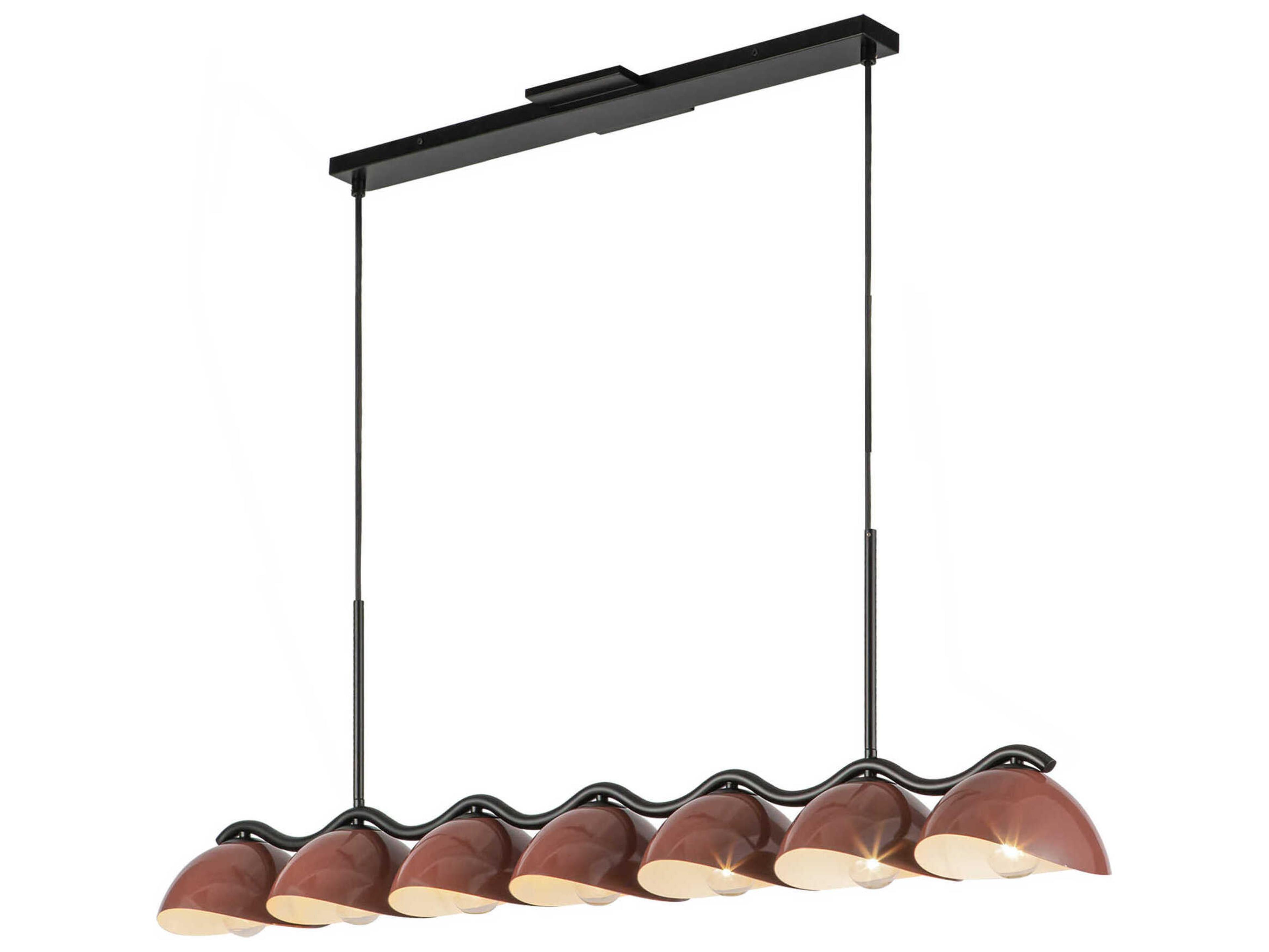 Atlas 7-Light Black Burgundy Island Pendant
