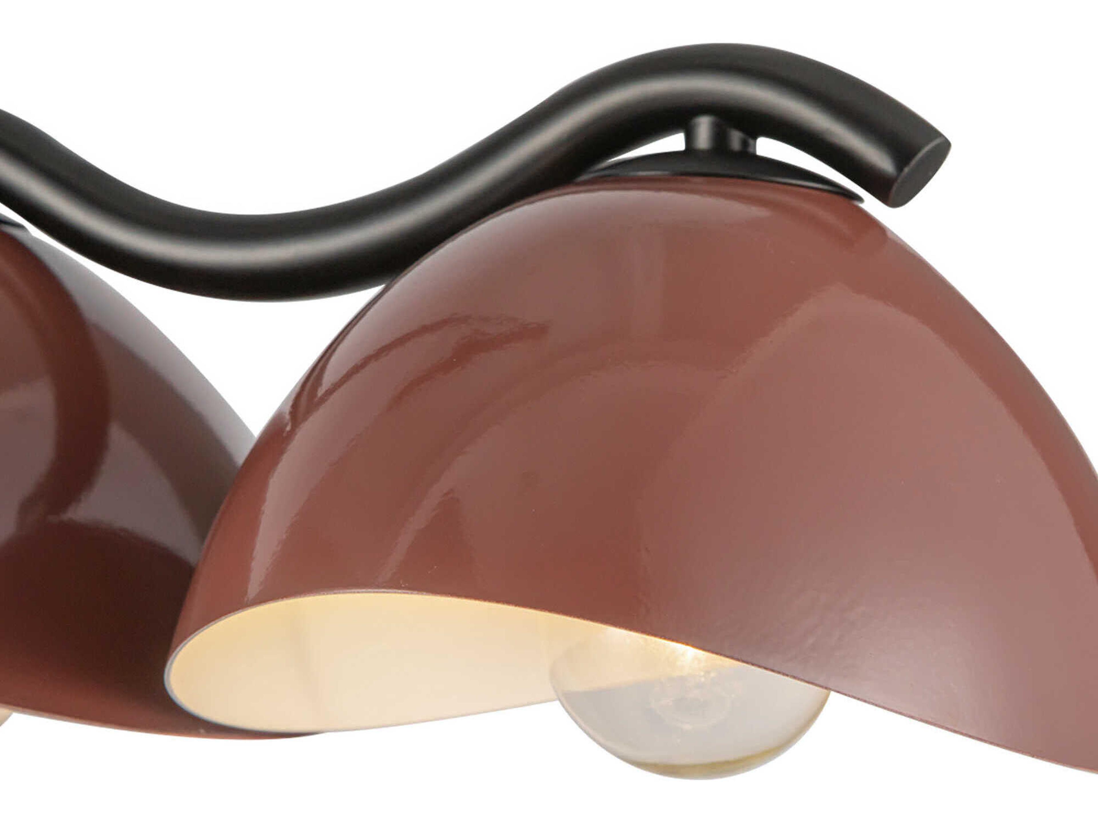 Kuzco Lighting Atlas 7-Light Black Burgundy Island Pendant