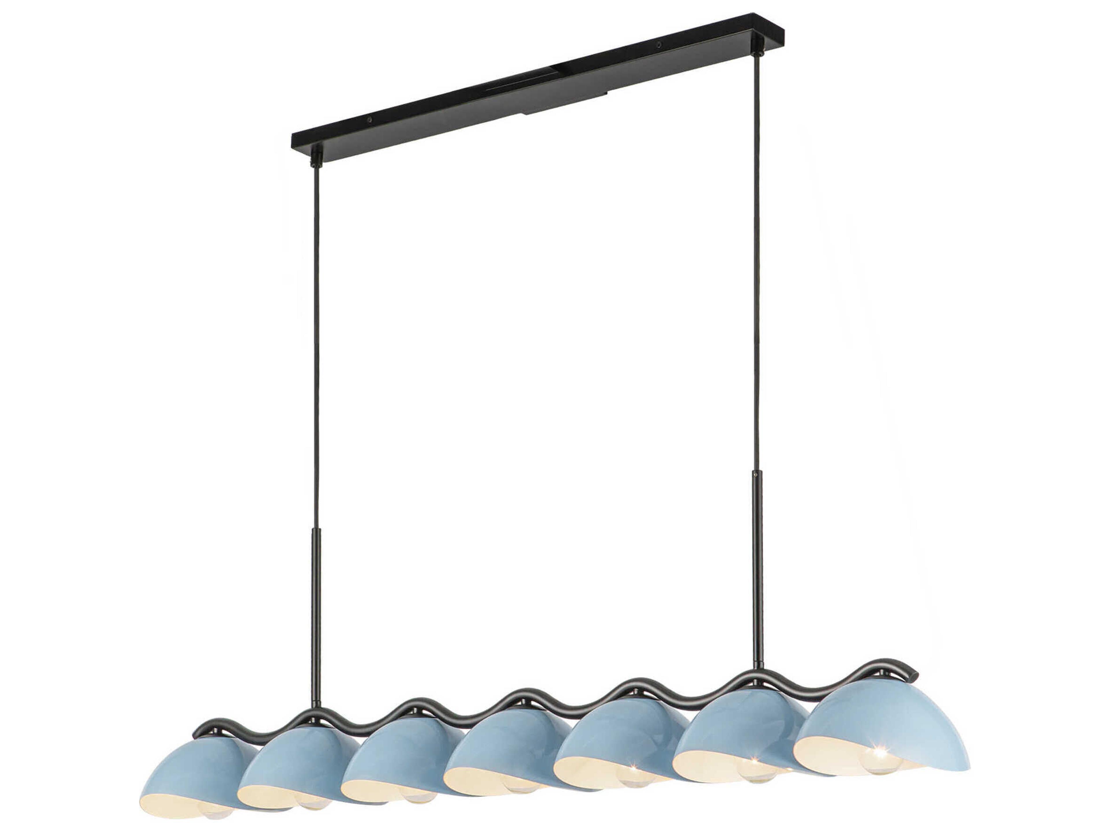 Atlas 7-Light Black Cerulean Island Pendant