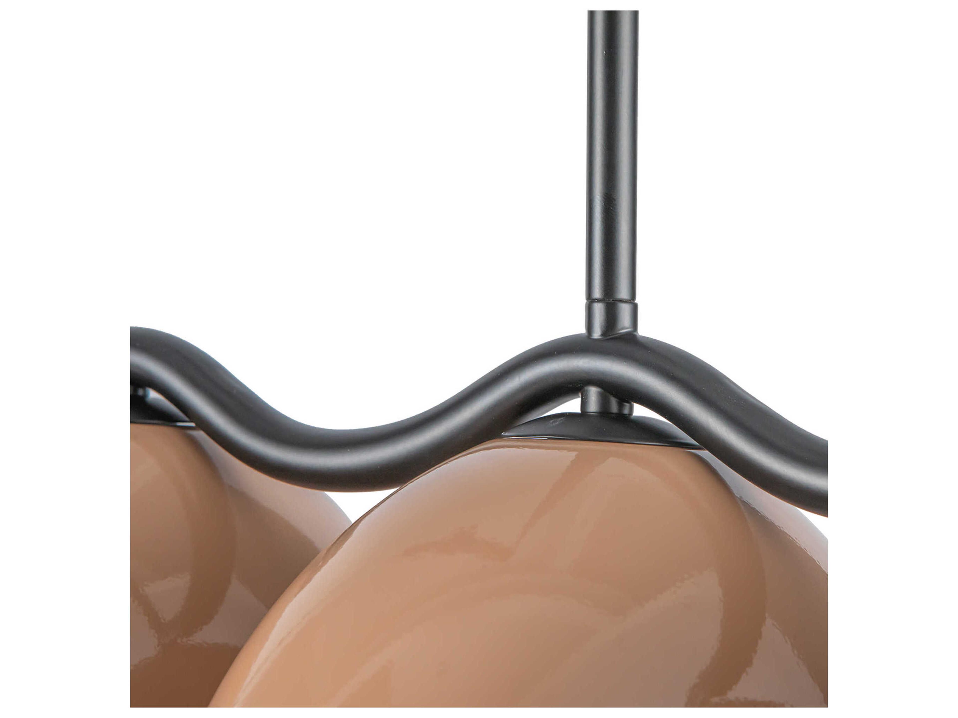 Kuzco Lighting Atlas 7-Light Black Peach Island Pendant