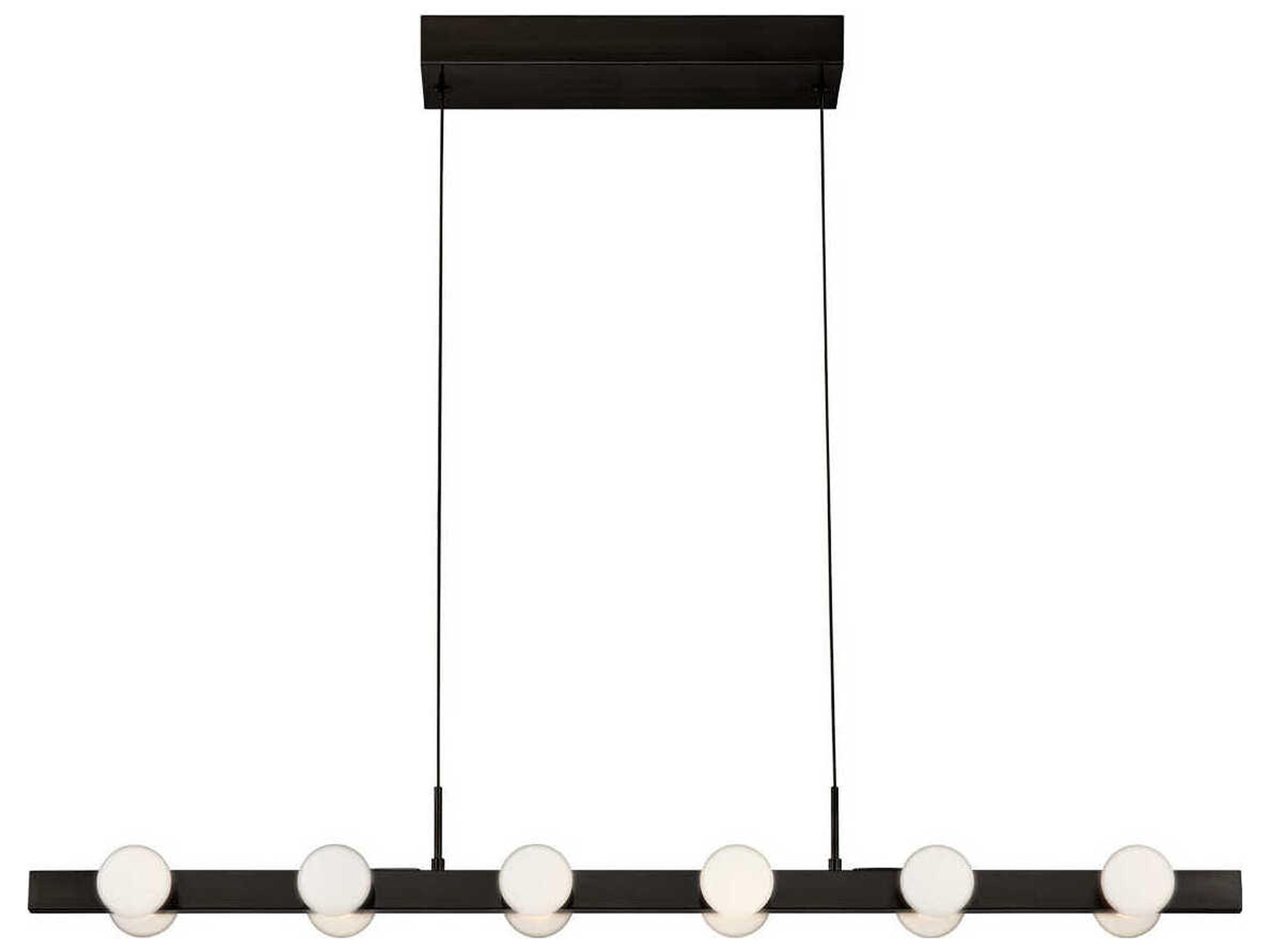 Rezz Black Linear Island Pendant