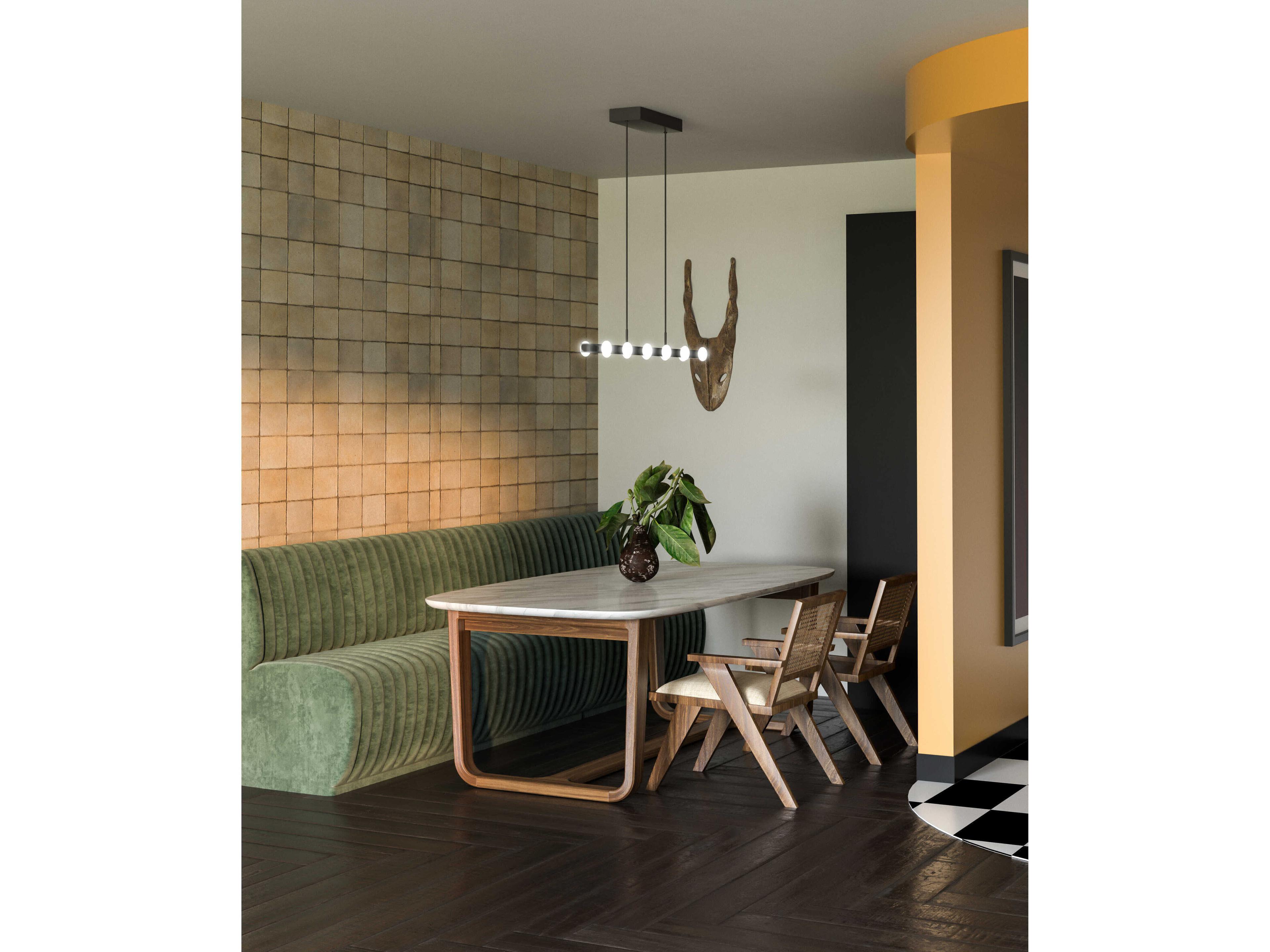 Kuzco Lighting Rezz Black Linear Island Pendant