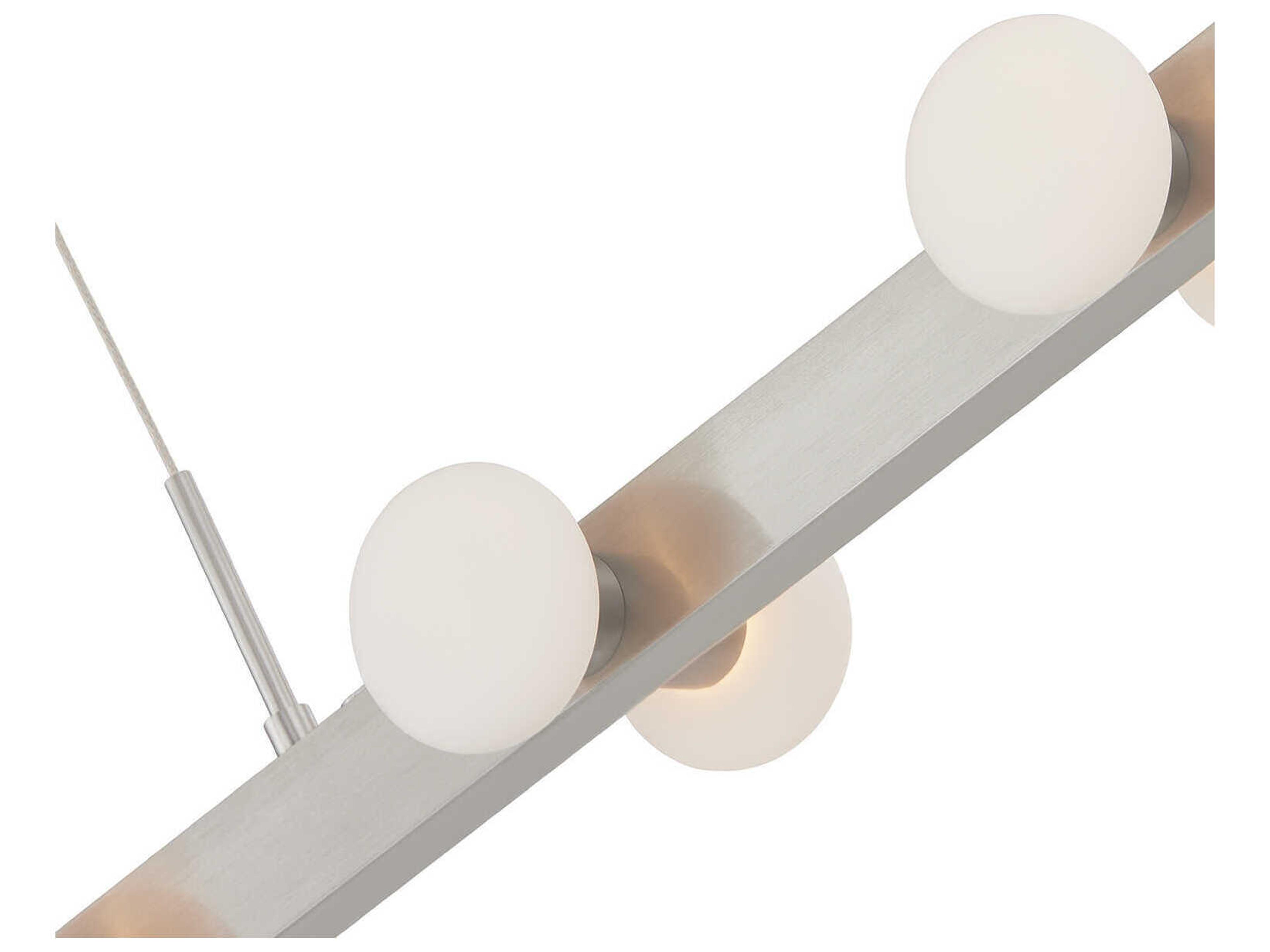 Kuzco Lighting Rezz Brushed Nickel Linear Island Pendant