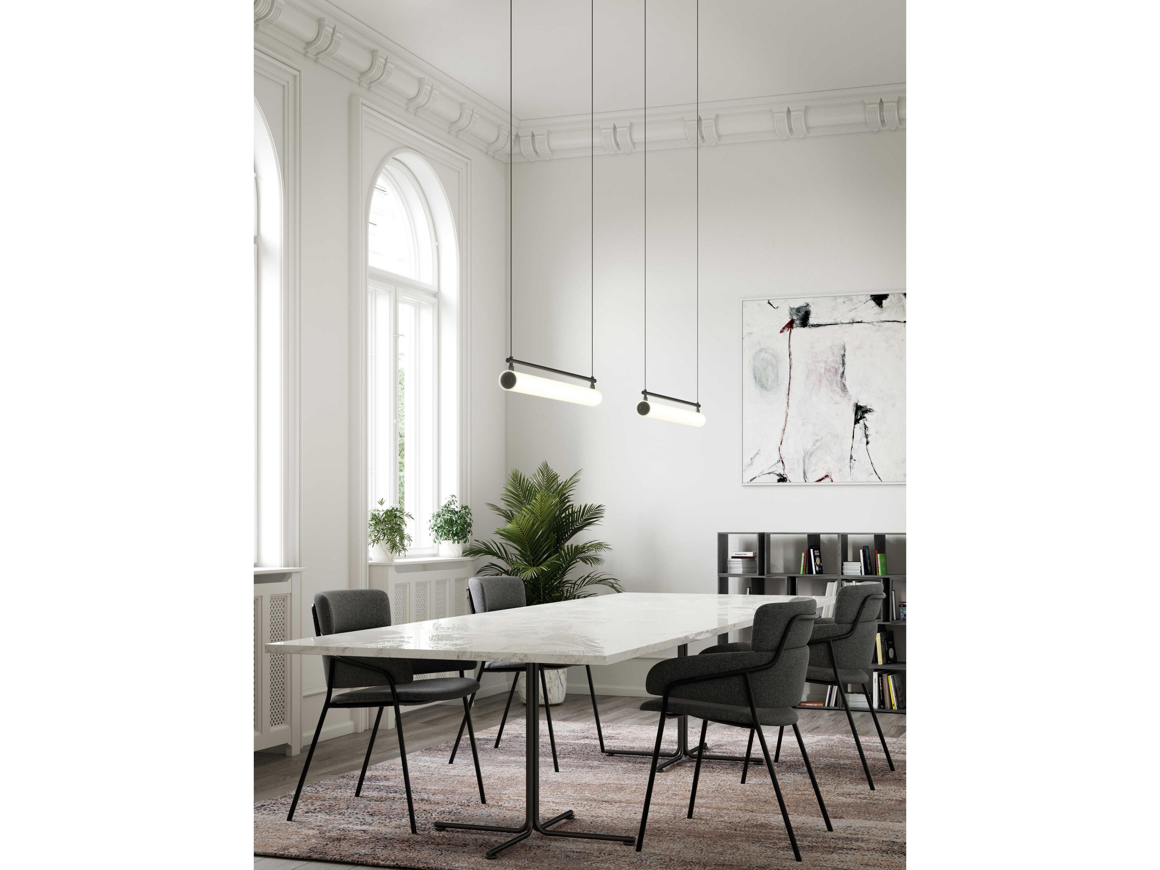 Kuzco Lighting Gramercy Black Linear Island Pendant