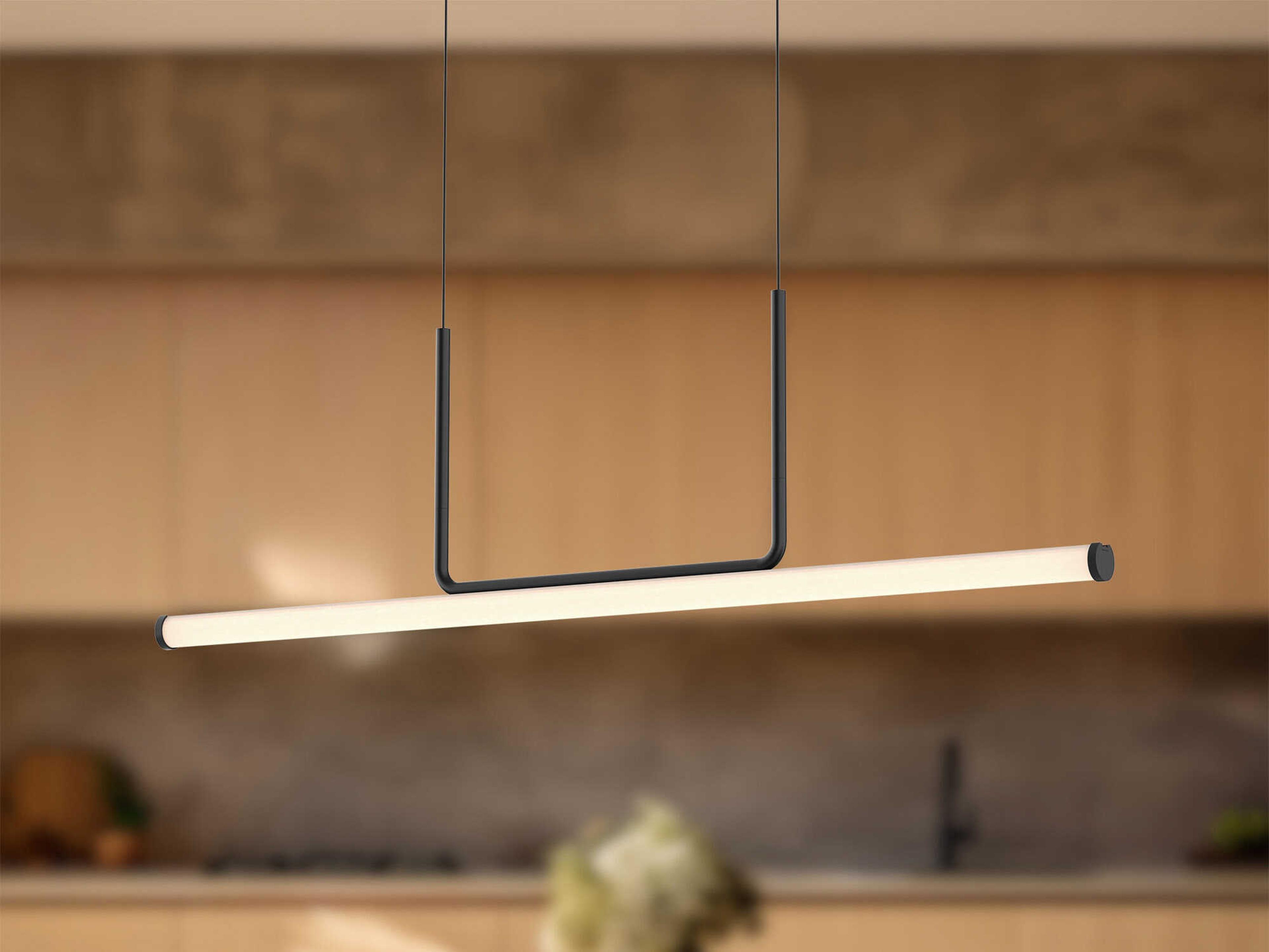Kuzco Lighting Vesper Black Linear Island Pendant