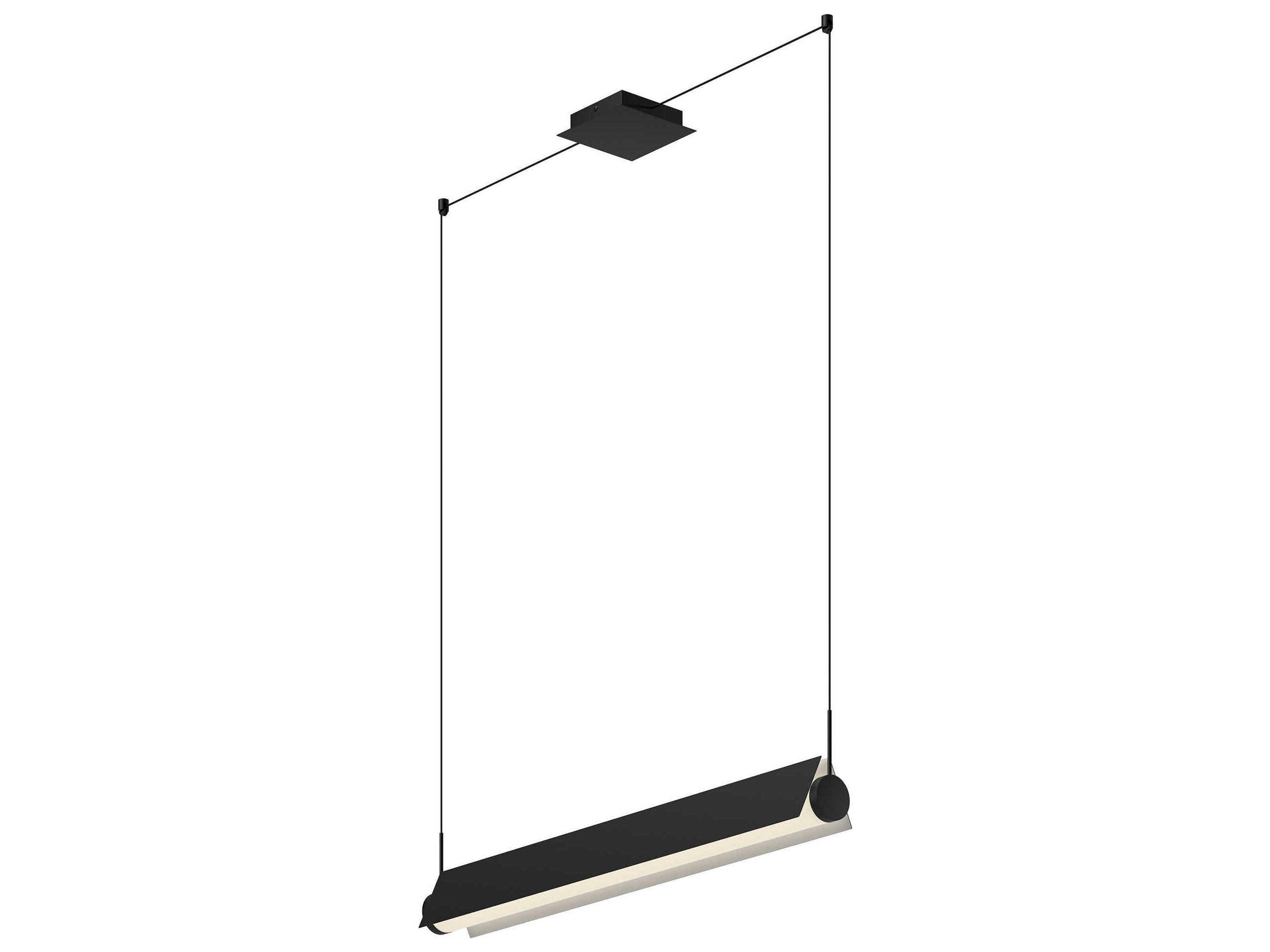 Kuzco Lighting Phoenix Black White Geometric Linear Island Pendant