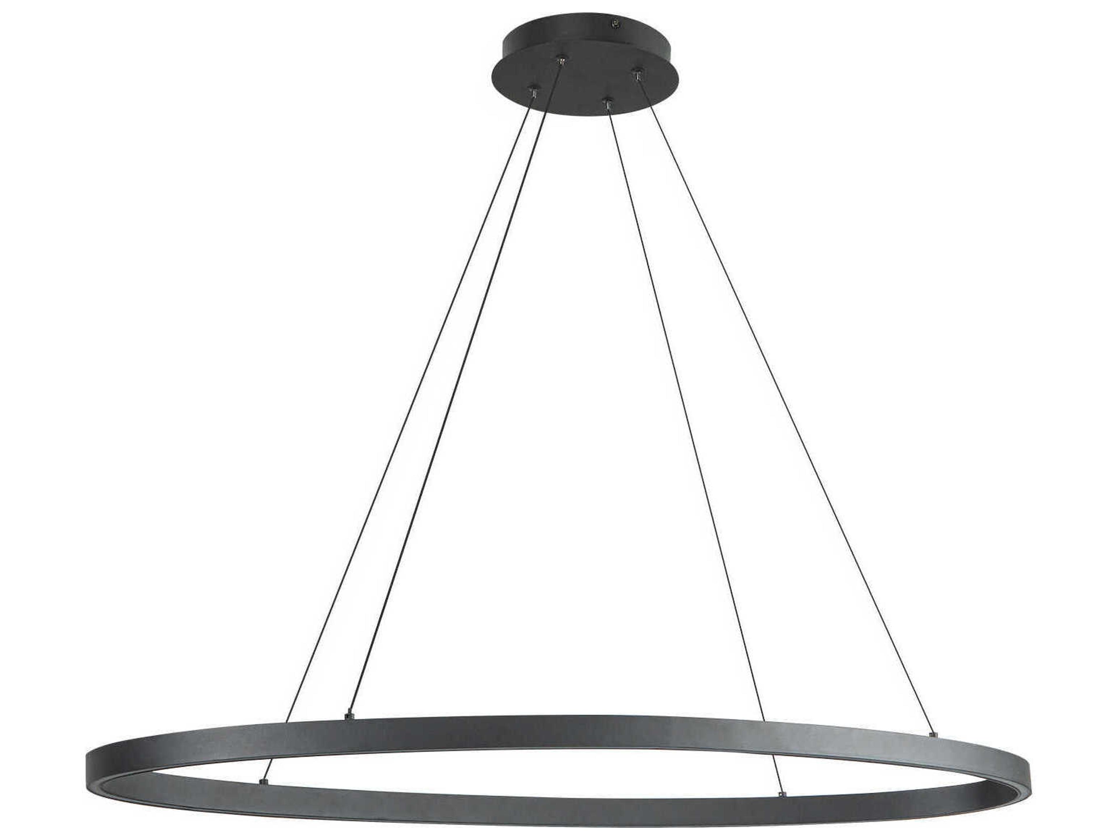 Kuzco Lighting Ovale Black Linear Island Pendant